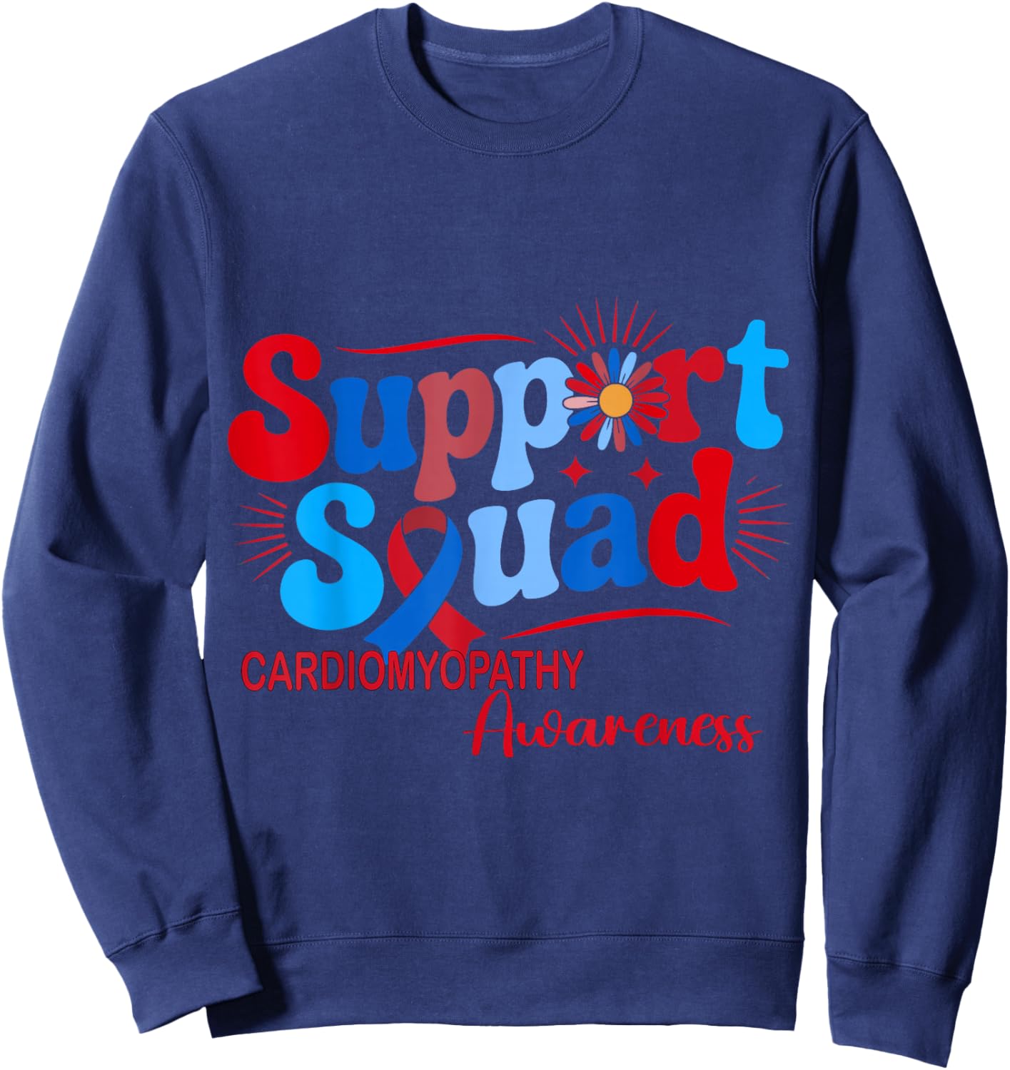 Cardiomyopathy Support Squad Awareness Sweatshirt - Sweatshirt | Navy