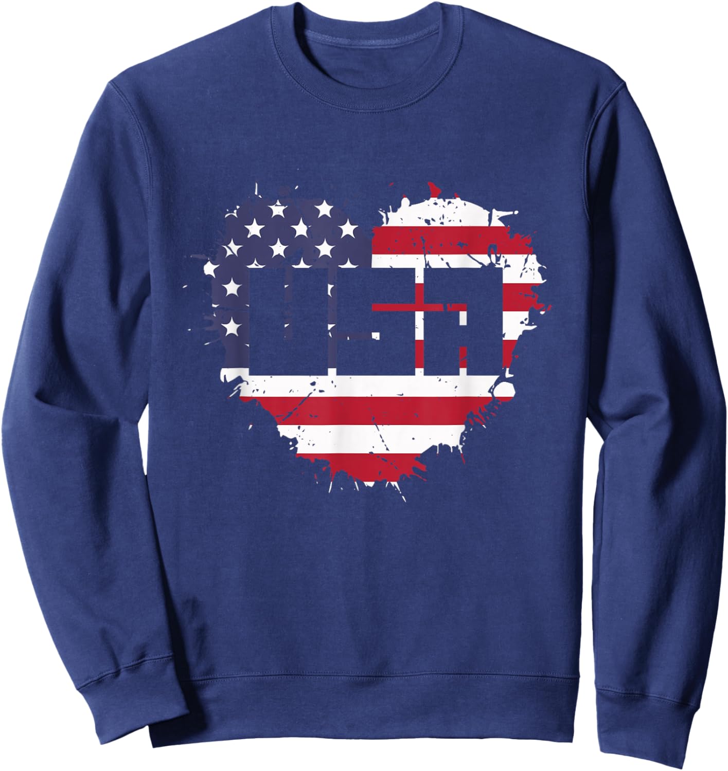 USA America is Love Sweatshirt - Sweatshirt | Navy