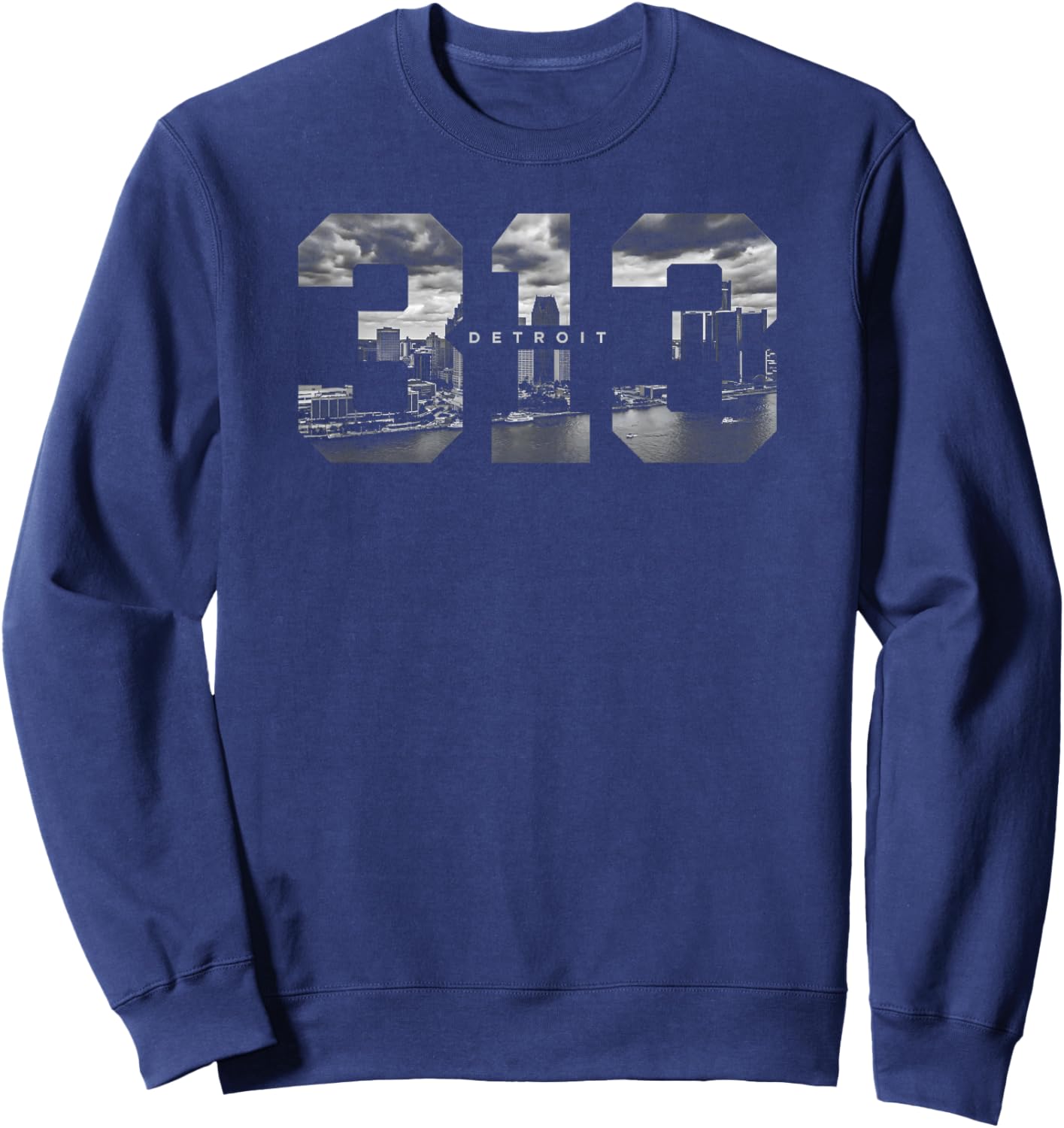 Detroit Michigan Area Code 313 Detroit Sweatshirt - Sweatshirt | Navy