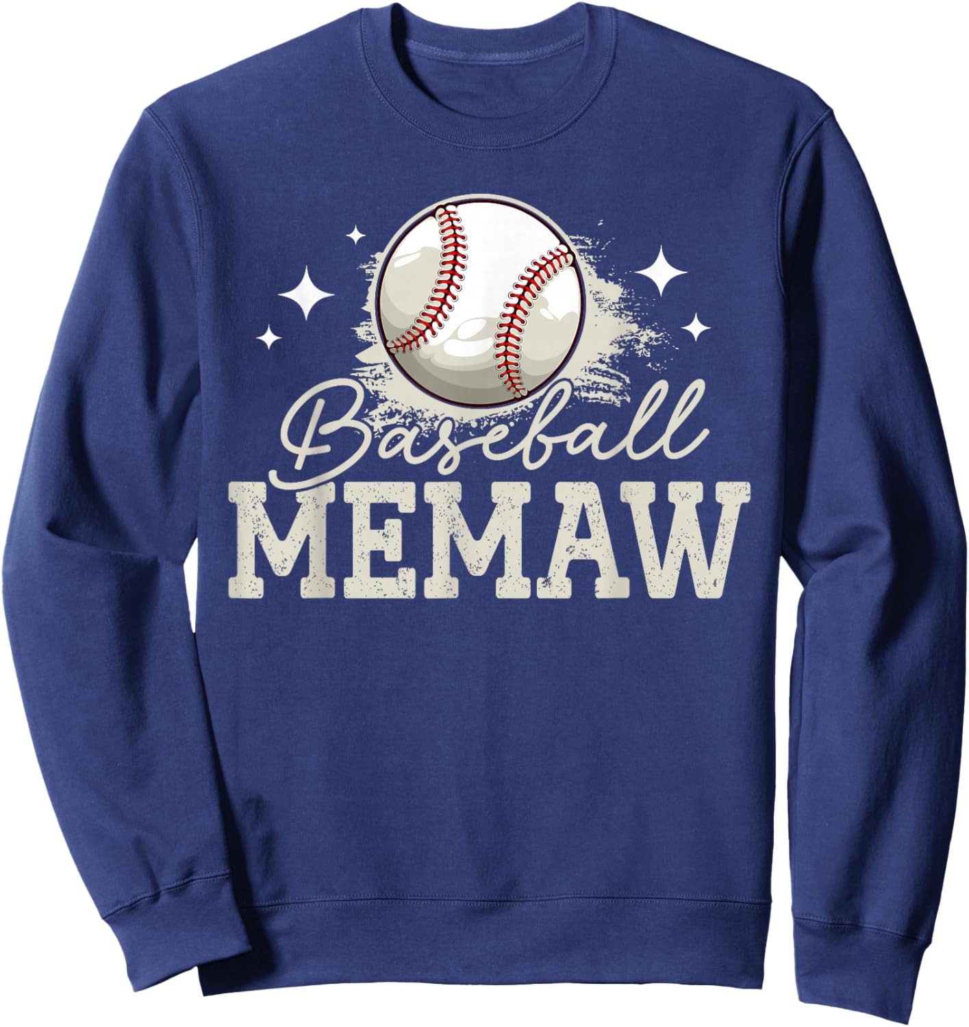 Baseball Memaw Sport Baseball Player Sweatshirt - Sweatshirt | Navy