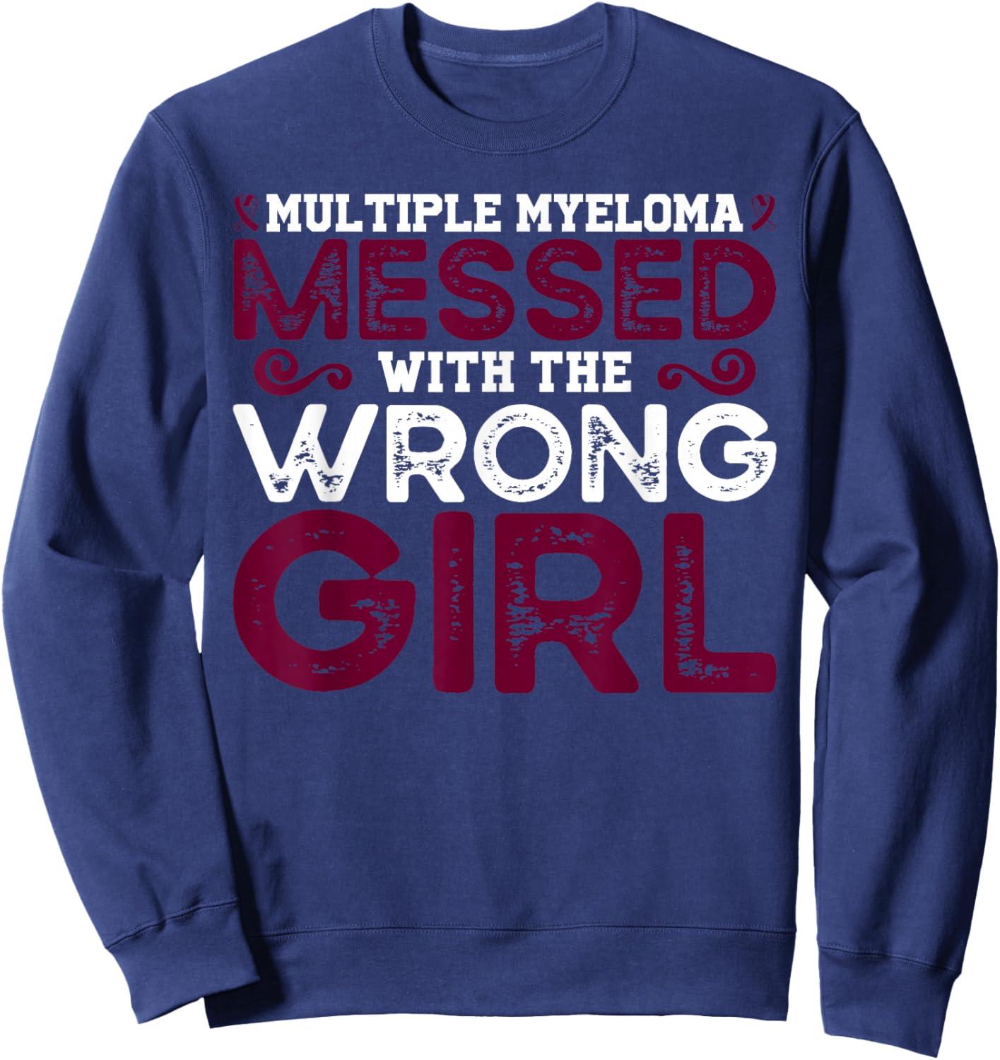 Multiple Myeloma Warrior Girl Sweatshirt - Sweatshirt | Navy