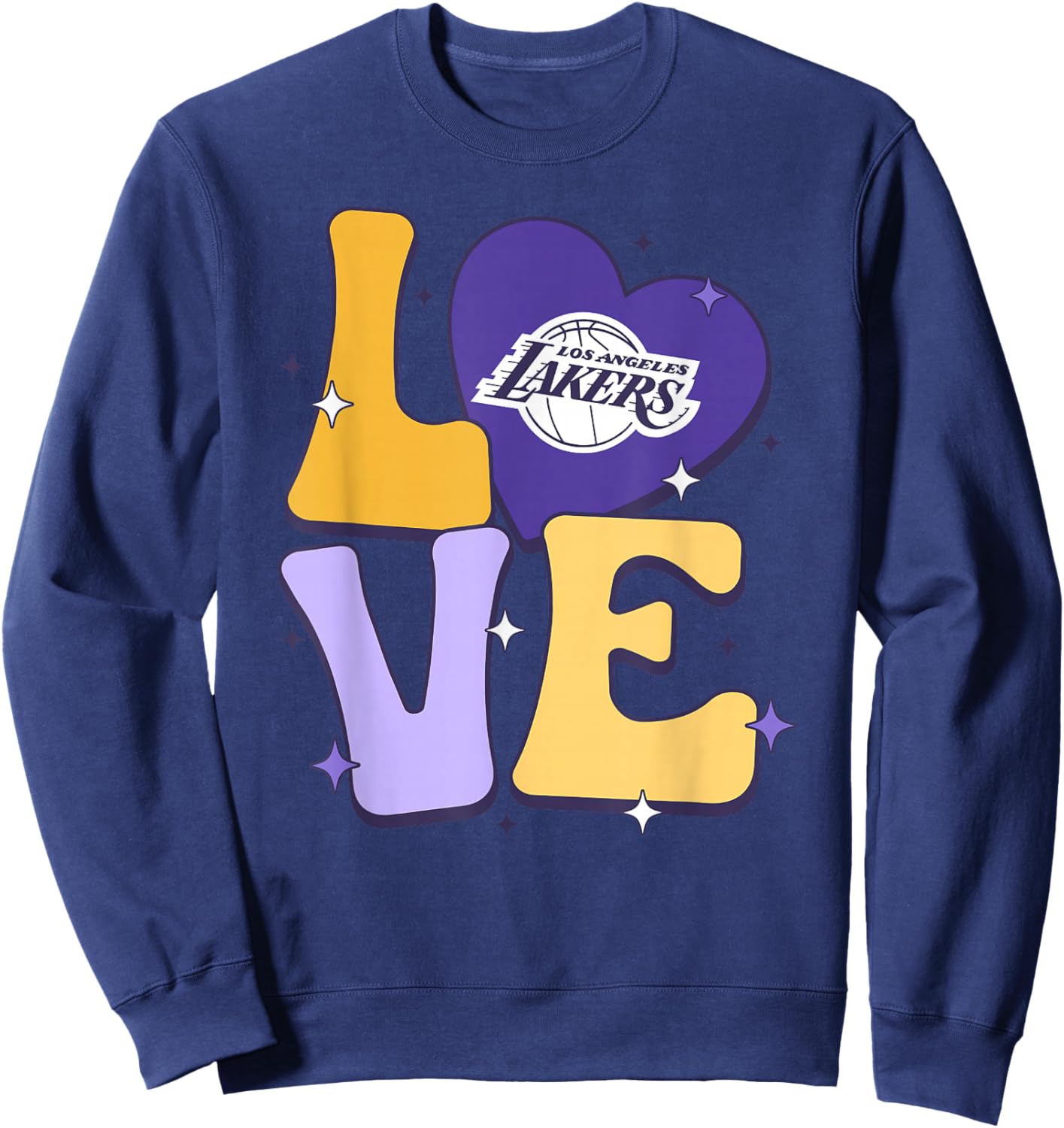 NBA Los Angeles Lakers Valentine's Day Love Sweatshirt - Sweatshirt | Navy