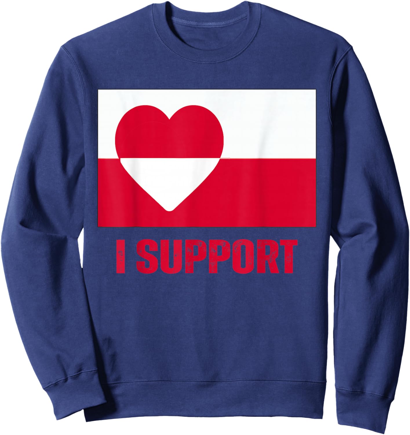 Denmark Greenland Flag is Not for Sale Support Danish Design Sweatshirt - Sweatshirt | Navy