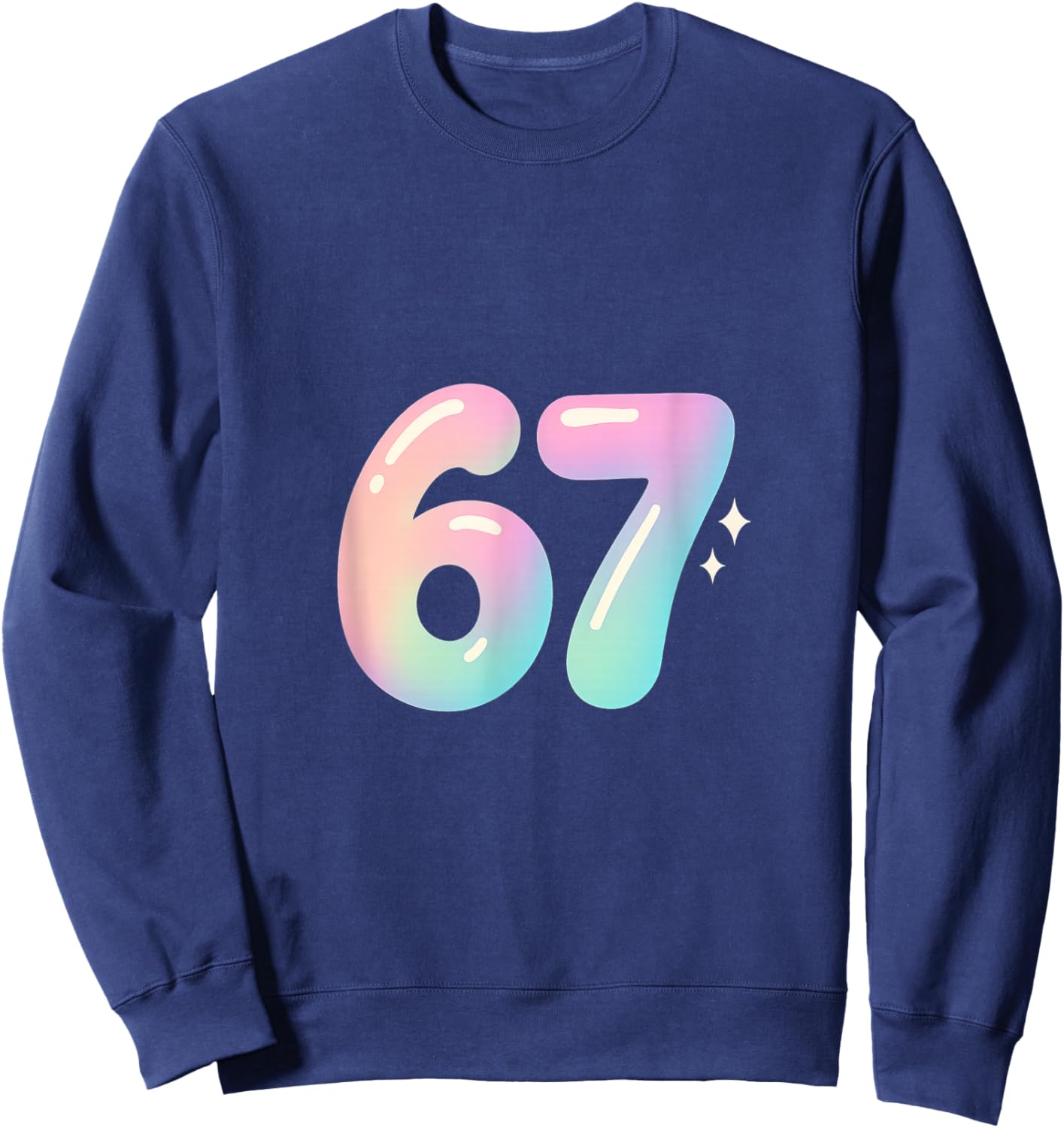 67 Aura Energy Alpha Slang Internet Meme Sweatshirt - Sweatshirt | Navy