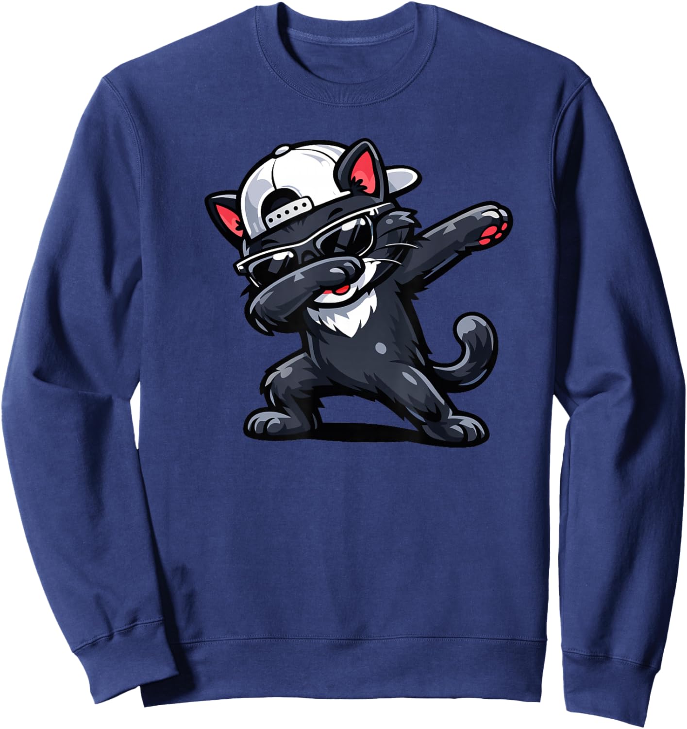 Dabbing Cat Sweatshirt - Sweatshirt | Navy