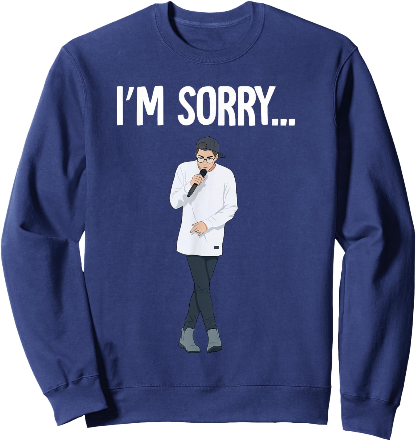 Sorry Guy Meme Trending Sweatshirt - Sweatshirt | Navy