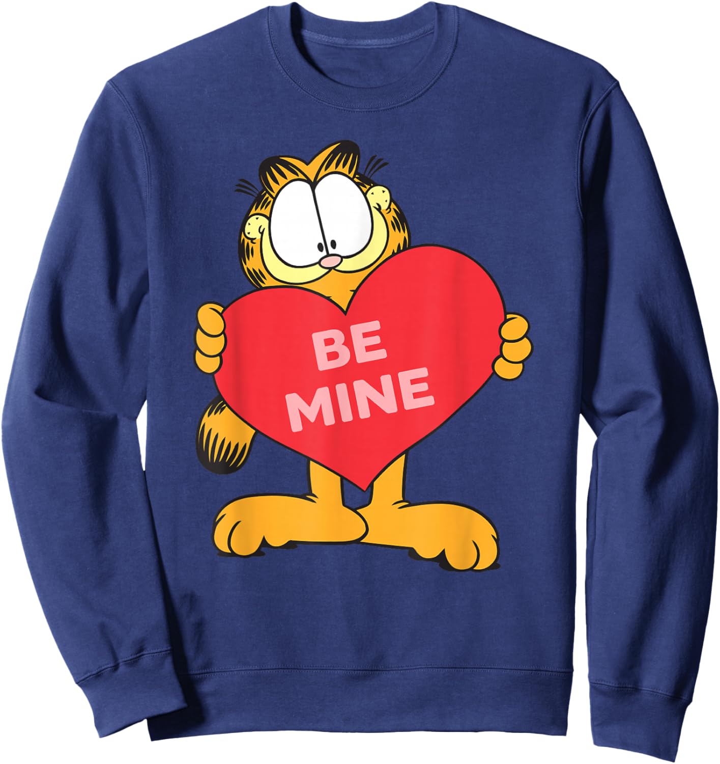 Garfield Valentine's Day Be Mine Romantic Poster Sweatshirt - Sweatshirt | Navy