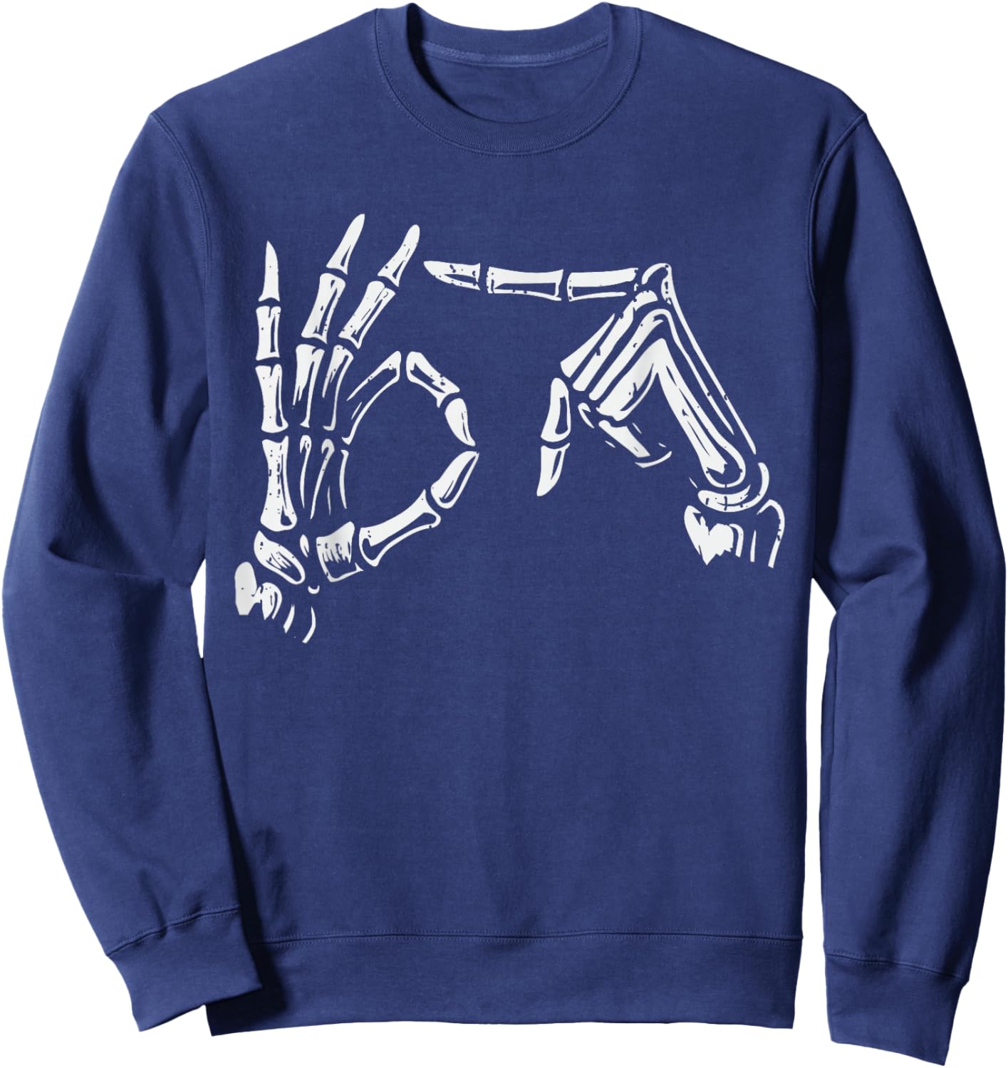 67 Meme Trendy Skeleton Halloween Funny Six Seven Gen Alpha Sweatshirt - Sweatshirt | Navy