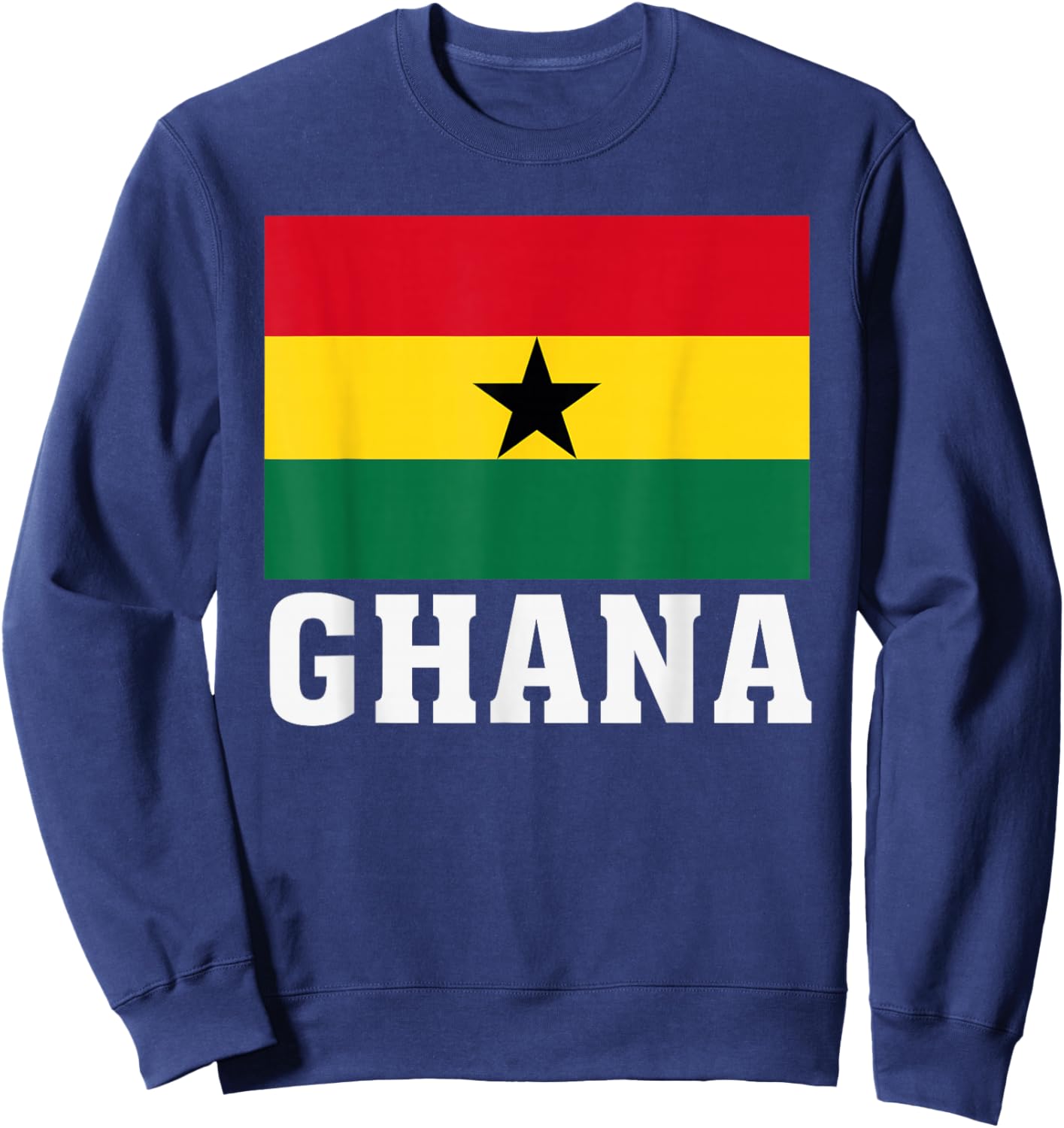 Ghana Flag Patriotic National Roots Souvenir Sweatshirt - Sweatshirt | Navy
