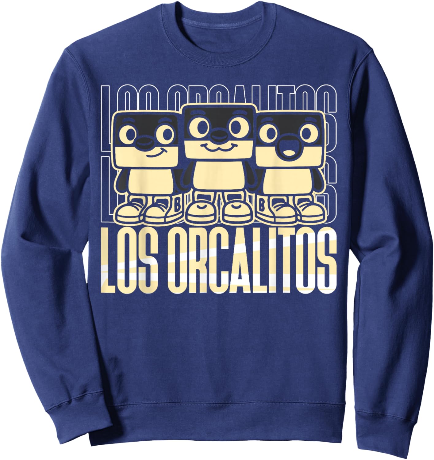 Funny Mexican Shark Meme Los Orcalitos Italian Brainrot Kids Sweatshirt - Sweatshirt | Navy