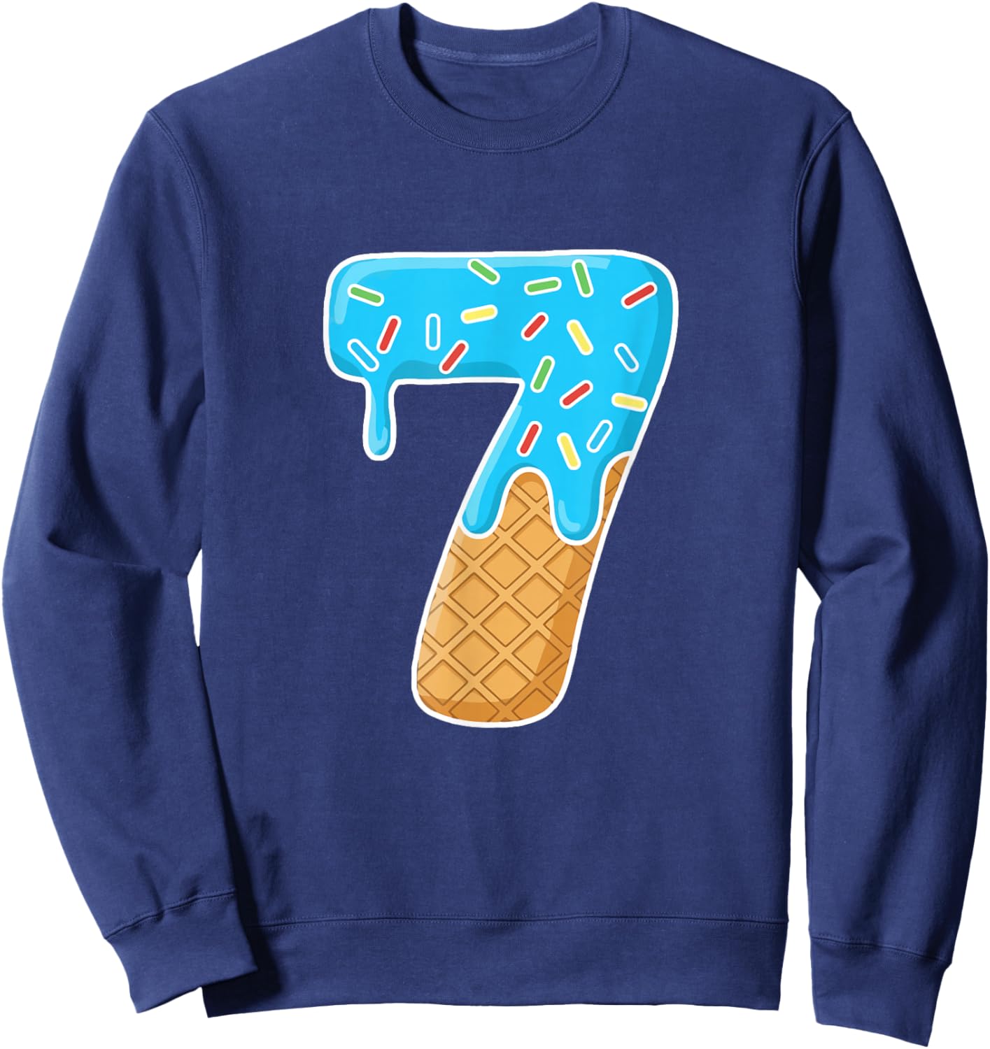67 Ice Cream Drip Meme Funny 6 7 Halloween Costume Couple Sweatshirt - Sweatshirt | Navy