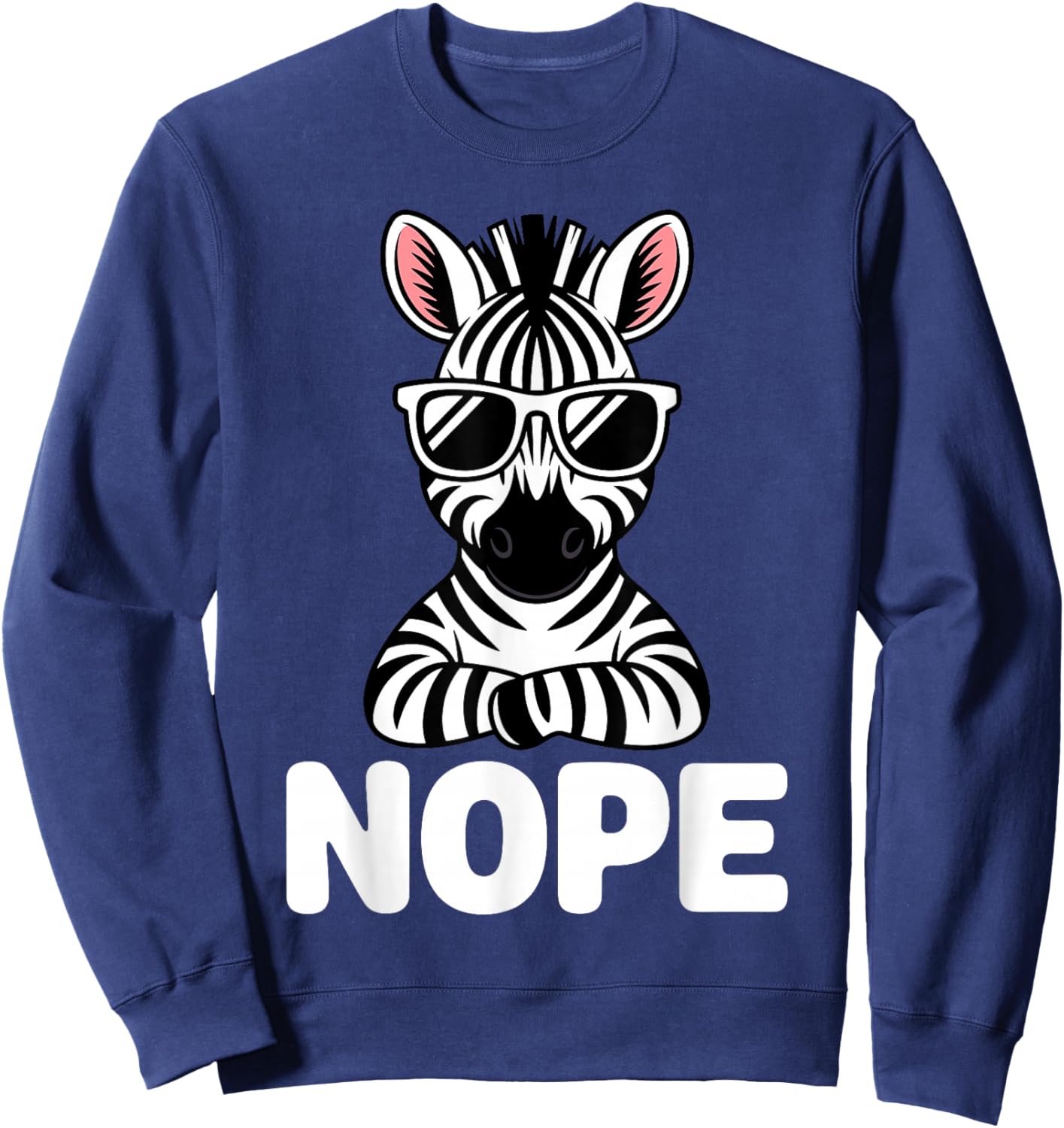 Zebra Costume Women Kids Zoo Animal Print Zebra Sweatshirt - Sweatshirt | Navy