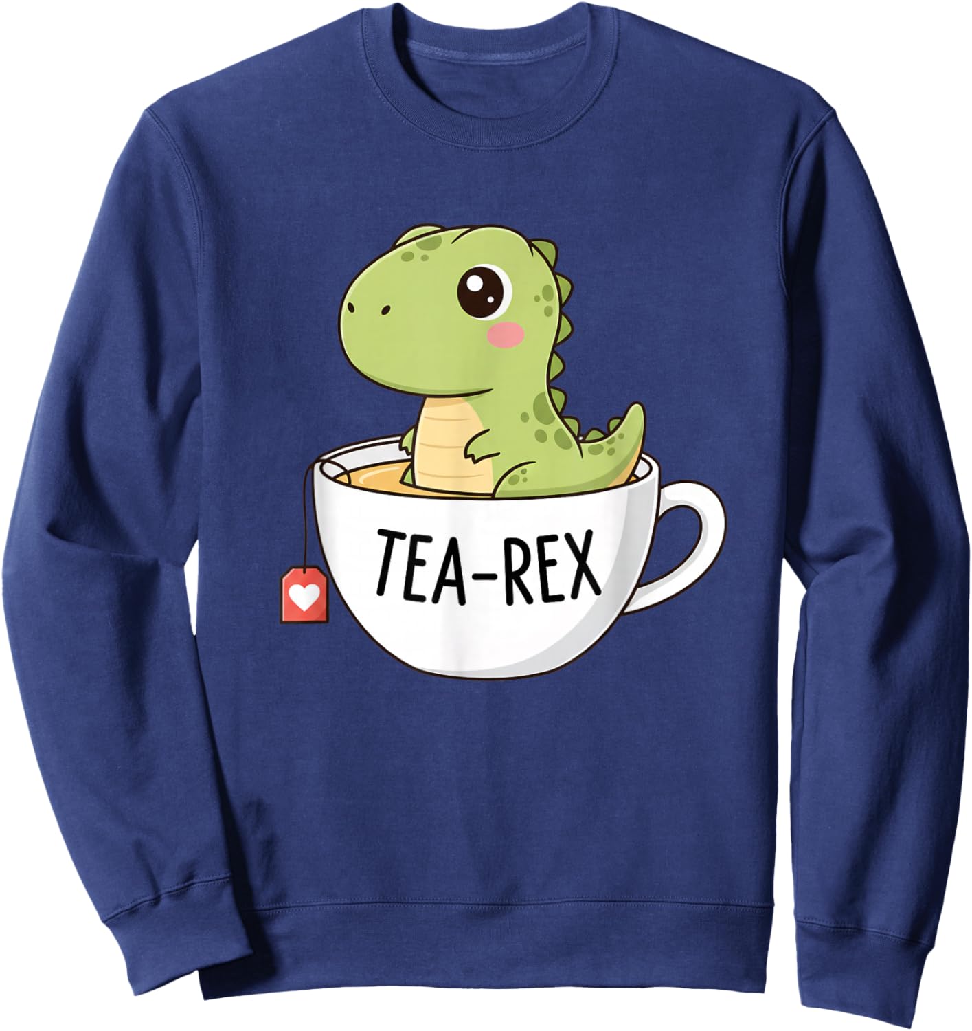 Mythical & Prehistoric Tea-Rex Cute T-Rex Dinosaur Sweatshirt - Sweatshirt | Navy