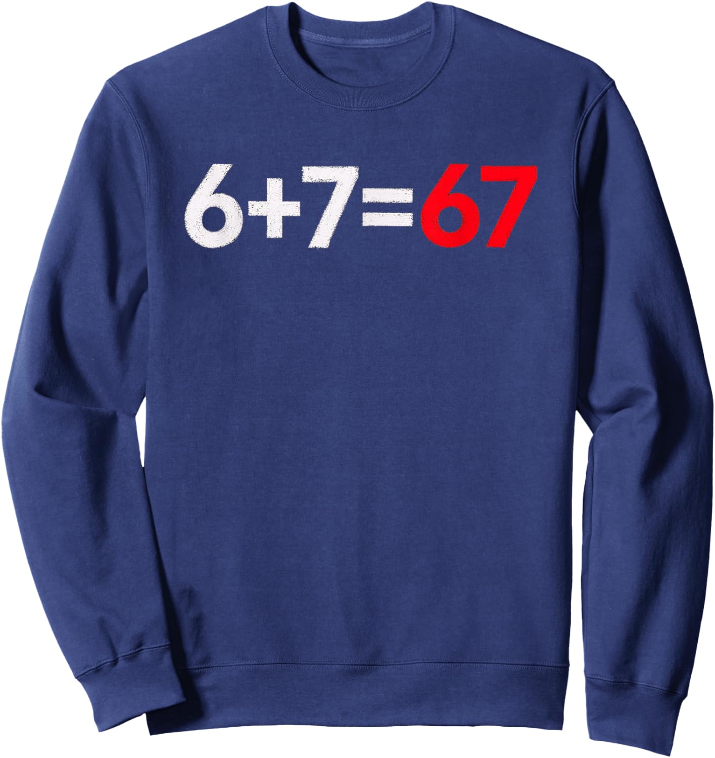 67 Shirt, Funny Shirts 67 Kid Meme six Seven Graphic Sweatshirt - Sweatshirt | Navy