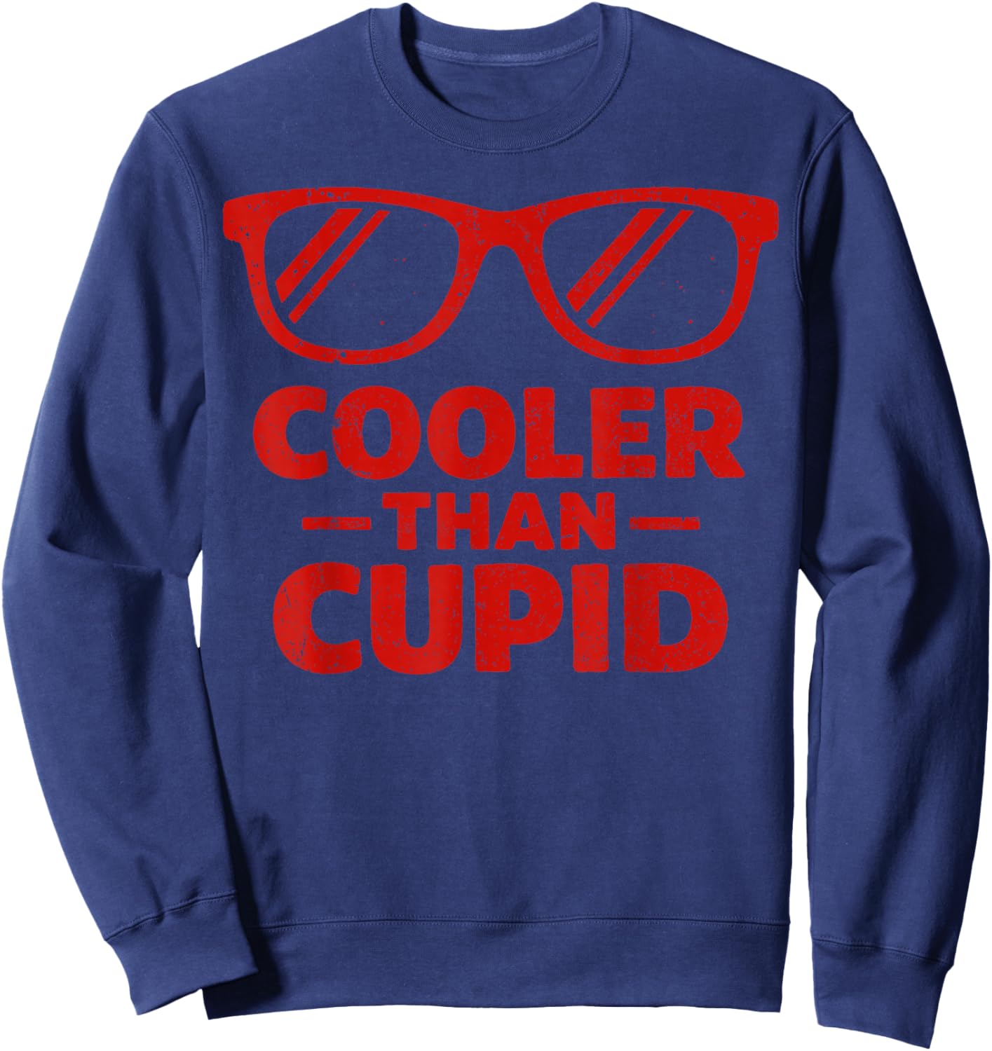 Cooler Than Cupid Cute Valentine’s Day Kids Teens Sweatshirt - Sweatshirt | Navy