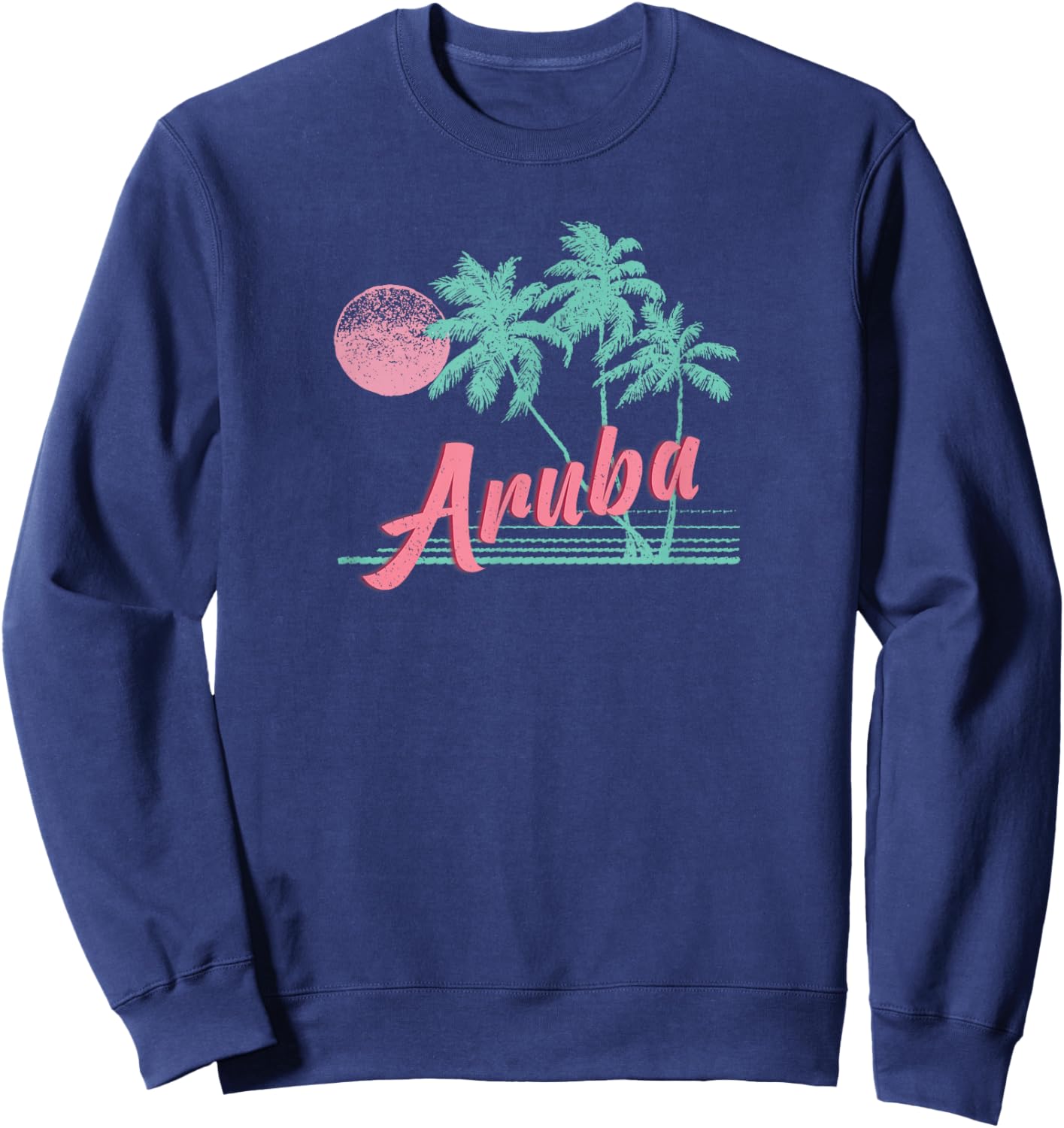 Aruba Retro Beach Graphic Sweatshirt - Sweatshirt | Navy