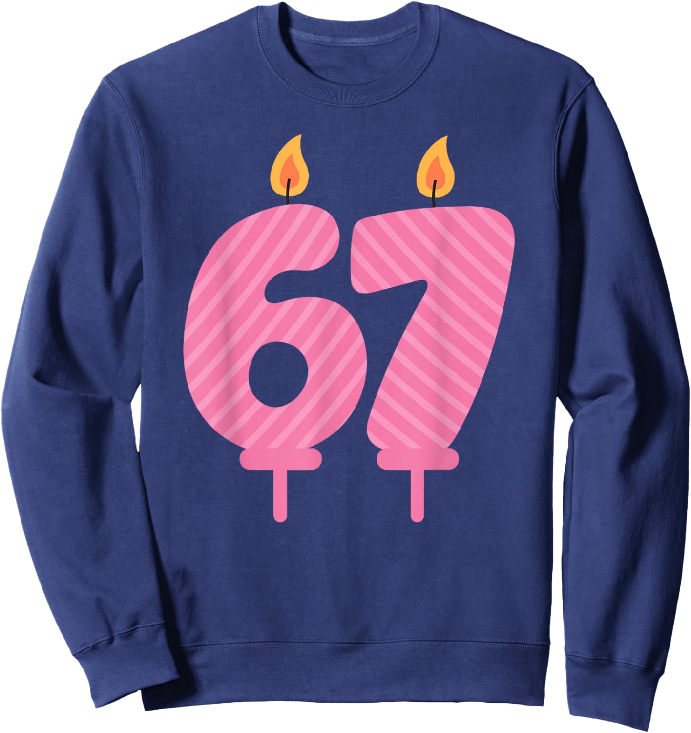 Funny Six Seven 6 7 Meme Birthday Sweatshirt - Sweatshirt | Navy