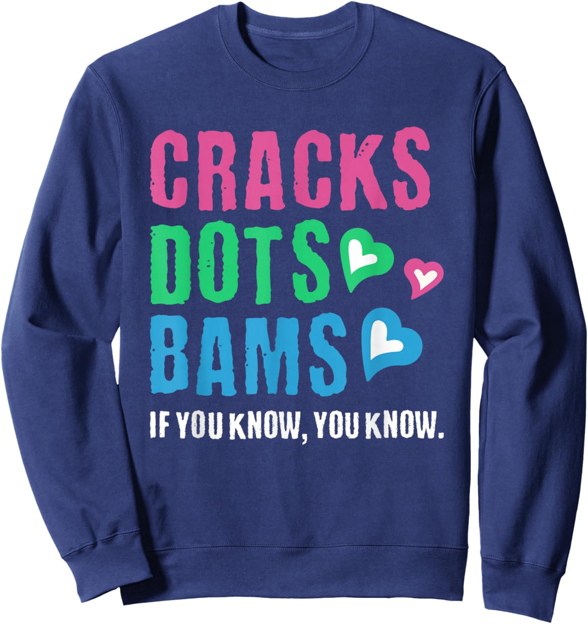 Cracks Dots Bams Mahjong Tile Women Chinese Mah jongg Sweatshirt - Sweatshirt | Navy