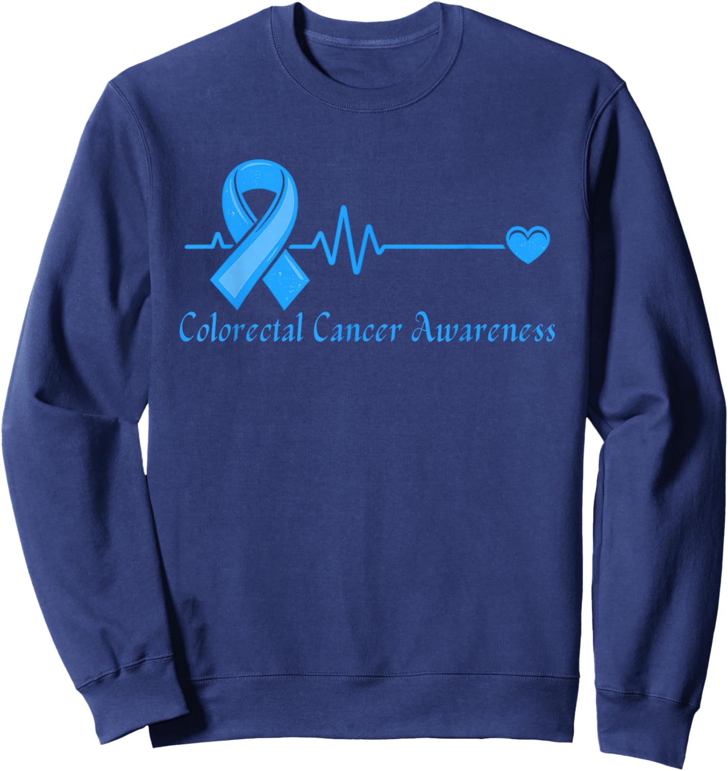 Heart Ribbon Sweatshirt - Sweatshirt | Navy