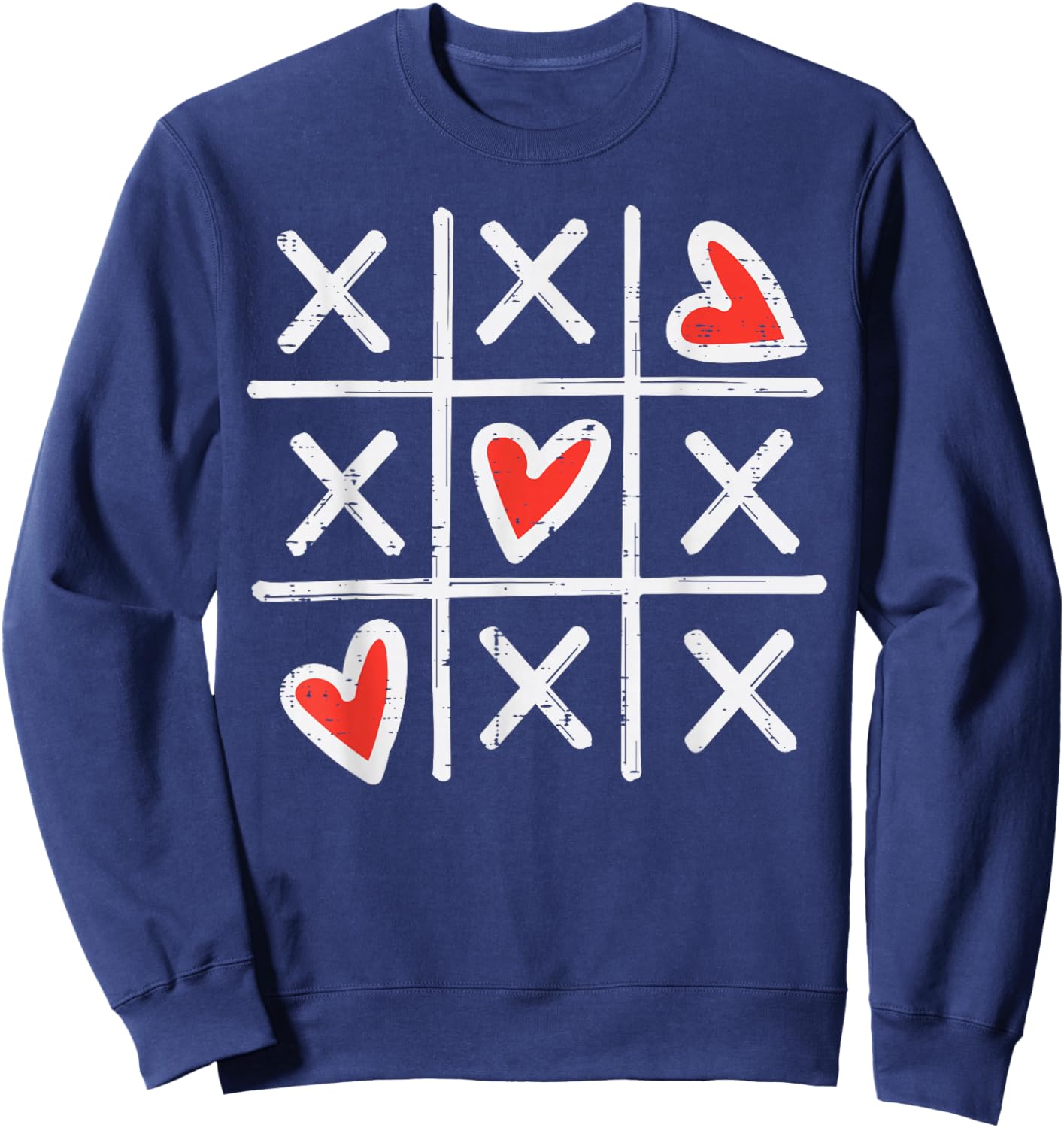 Valentines Day Game Hearts Xs Cute Women Girls Kids Sweatshirt - Sweatshirt | Navy