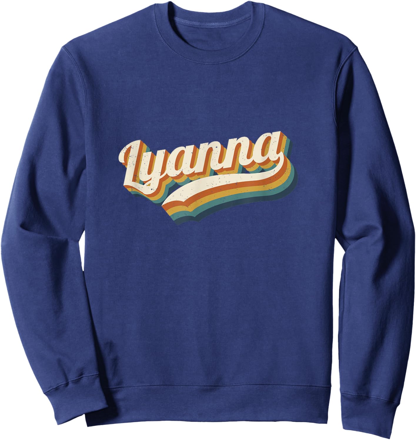 Vintage Lyanna Personalized Name Lyanna Sweatshirt - Sweatshirt | Navy