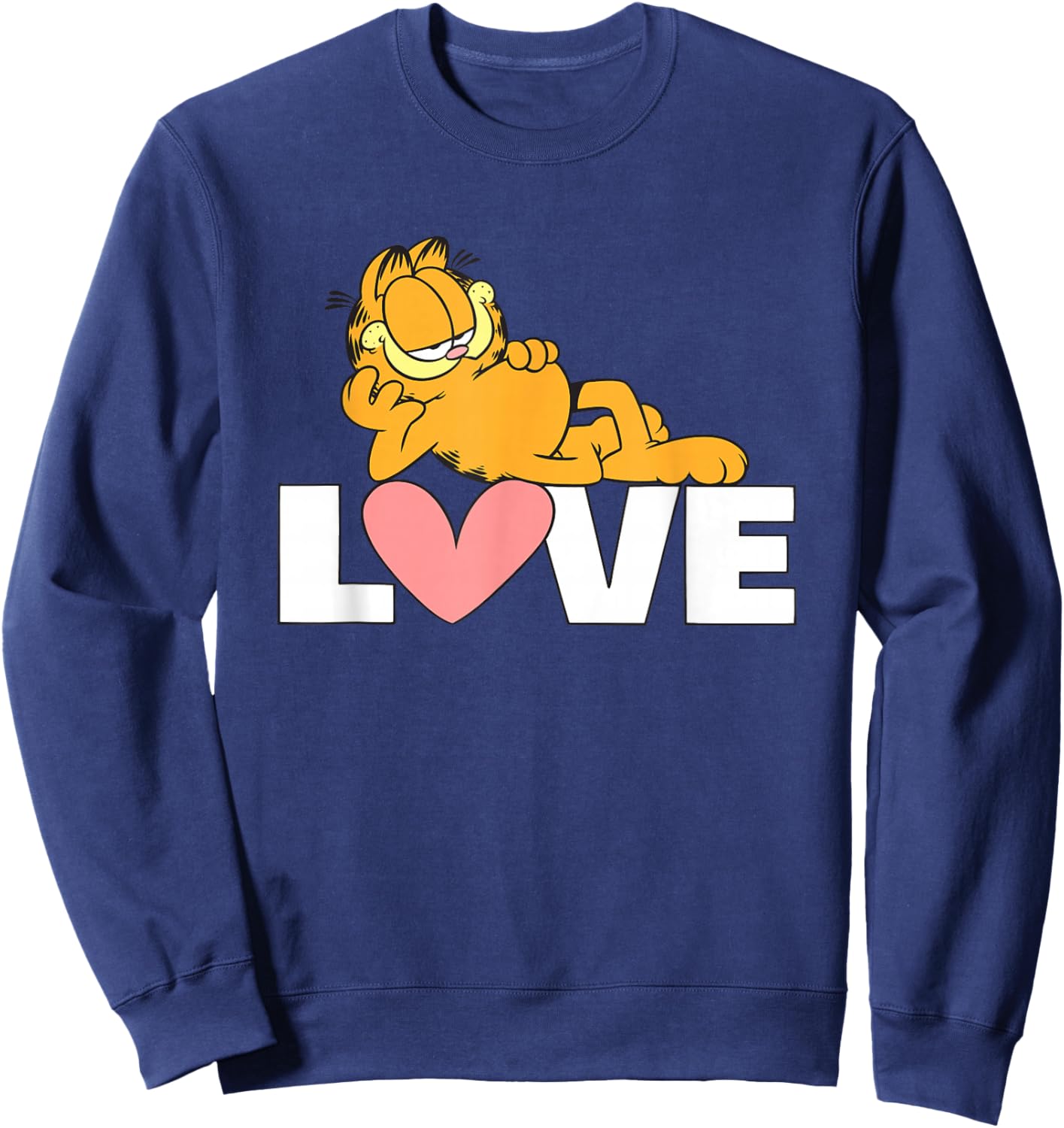 Garfield Valentine's Day Relaxed and in Love Sweatshirt - Sweatshirt | Navy
