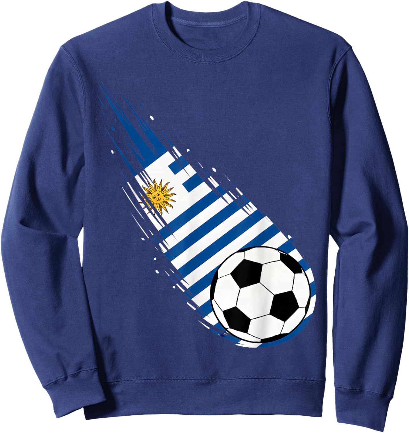 Uruguay Flag Graphic Uruguay Pride Heritage Sweatshirt - Sweatshirt | Navy