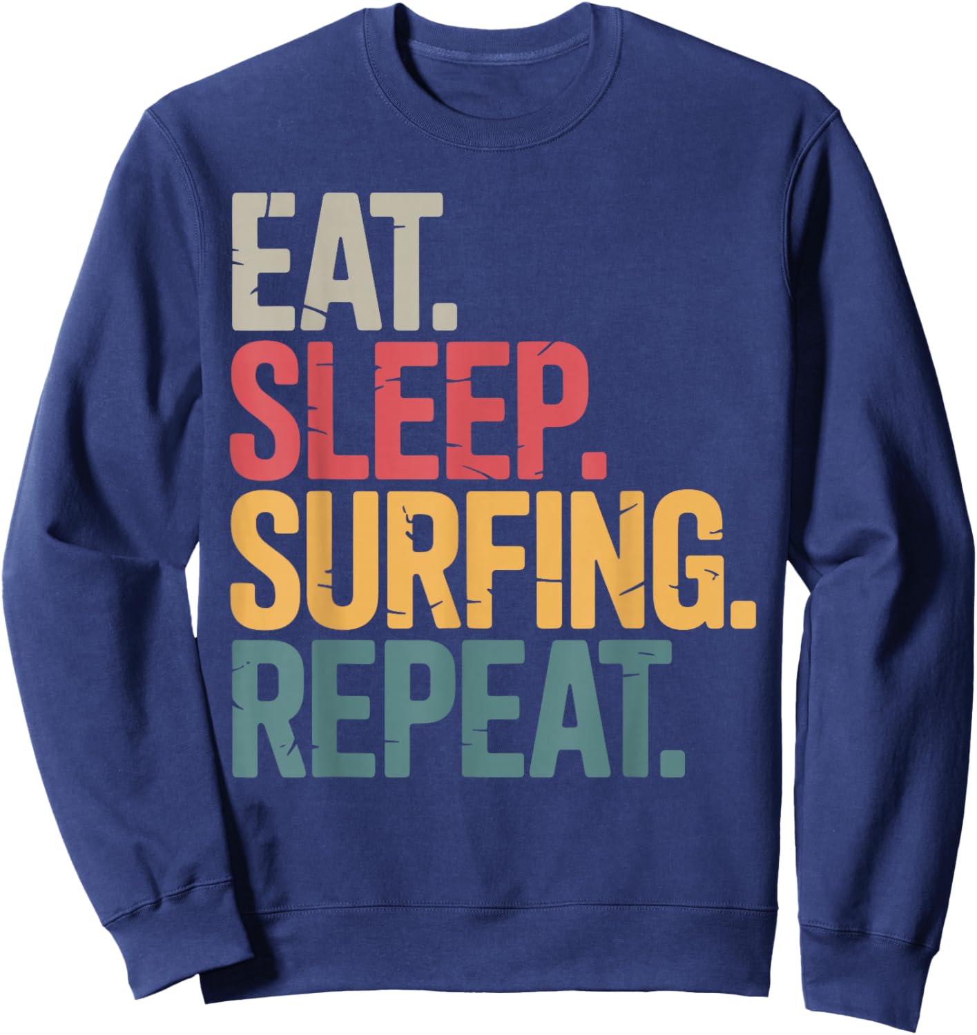 Surfing Art Women Surfer Surfboard Lover Surfing Sweatshirt - Sweatshirt | Navy