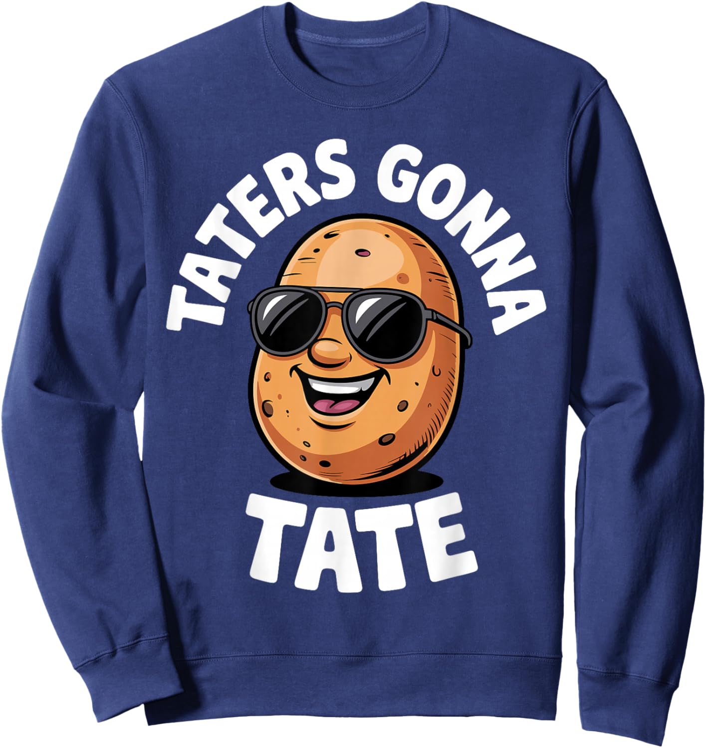Cool Potato Novelty Women Potato Gag Potato Lover Sweatshirt - Sweatshirt | Navy