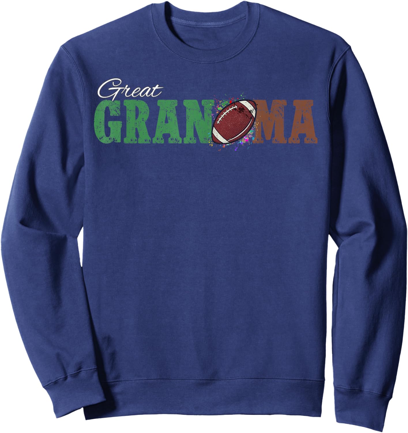 Football Grandma 1st Birthday Sweatshirt - Sweatshirt | Navy