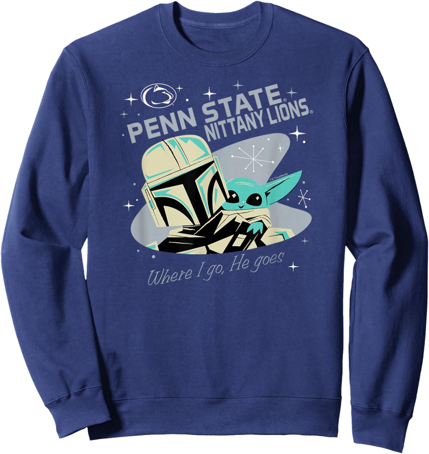 Penn State Nittany Lions Star Wars Mandalorian Navy Sweatshirt - Sweatshirt | Navy