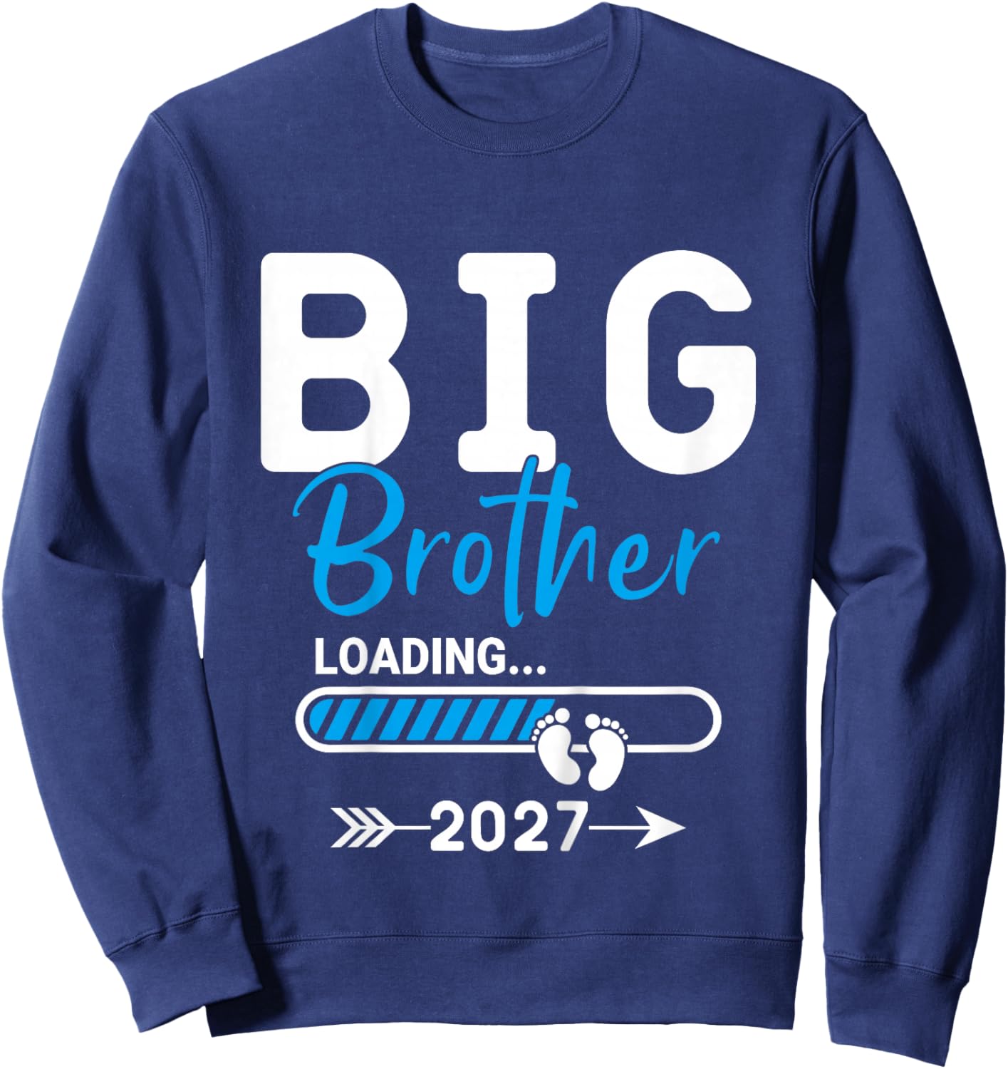 Kids Big Brother Loading 2027, Future Big Brother est 2027 Sweatshirt - Sweatshirt | Navy