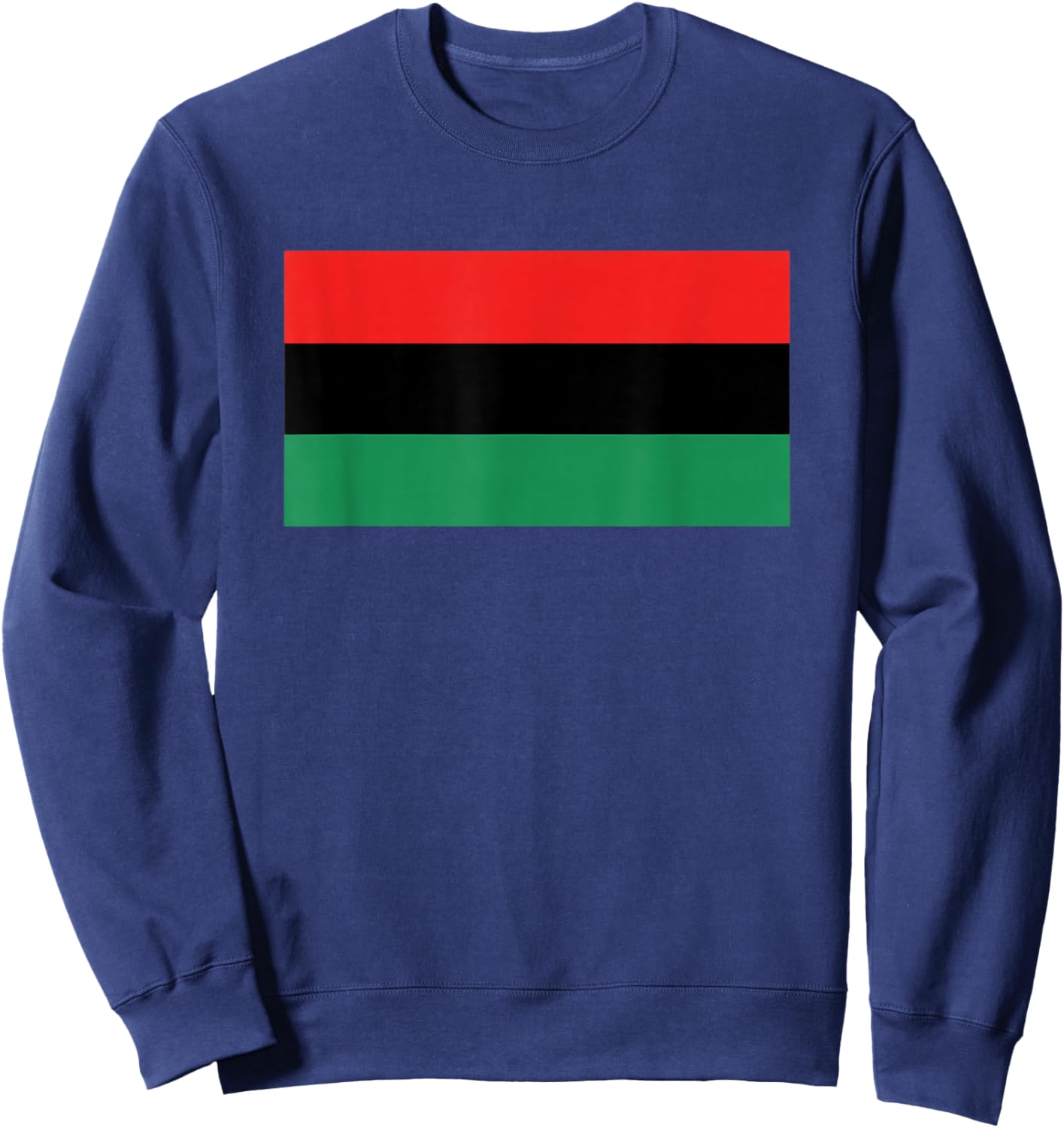 Pan African Flag Red Black Green African Pride Afrocentric Sweatshirt - Sweatshirt | Navy