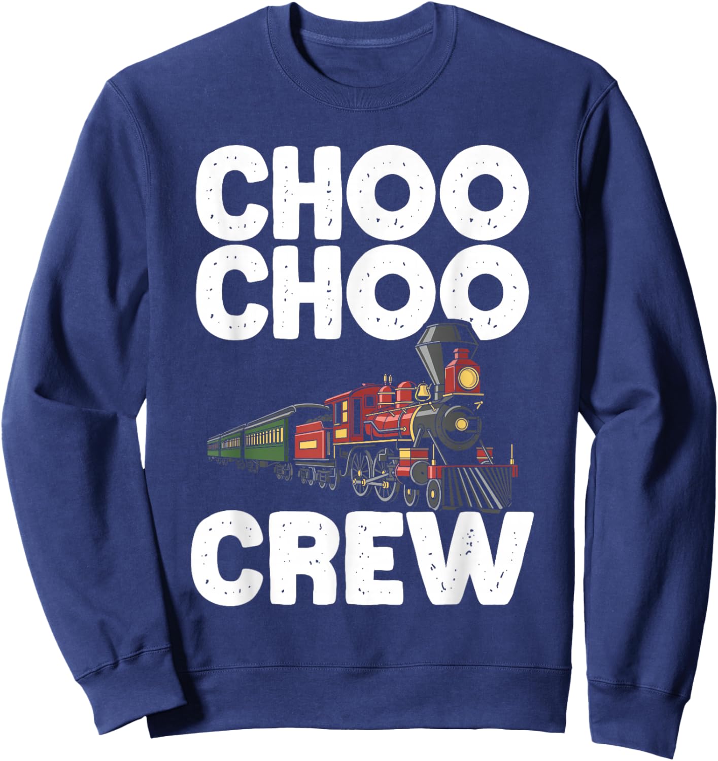 Choo Choo Crew Train Birthday Party Family Sweatshirt - Sweatshirt | Navy