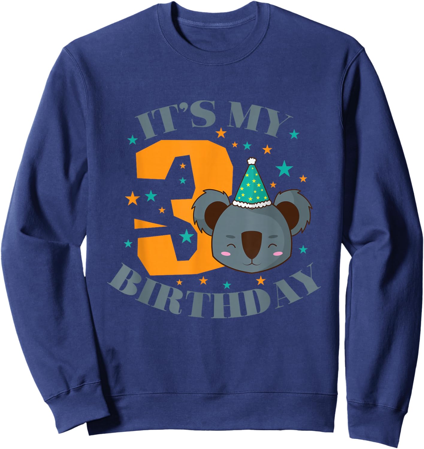 It's My 3rd Birthday Koala Child Girl Sweatshirt - Sweatshirt | Navy