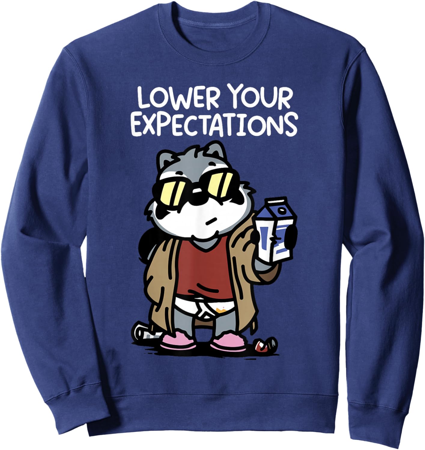 Lower Your Expectations Sweatshirt - Sweatshirt | Navy