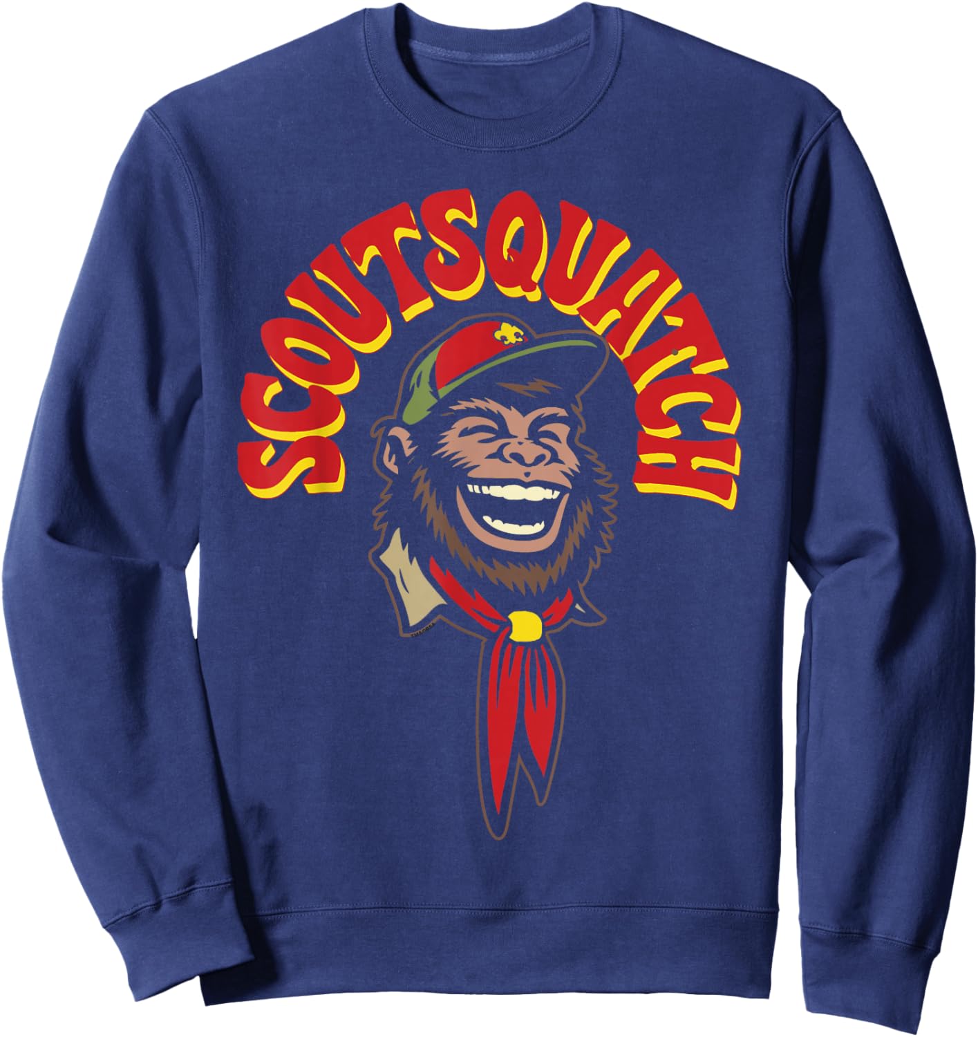 ScoutSquatch! Bigfoot Scouting America Sasquatch Funny Sweatshirt - Sweatshirt | Navy