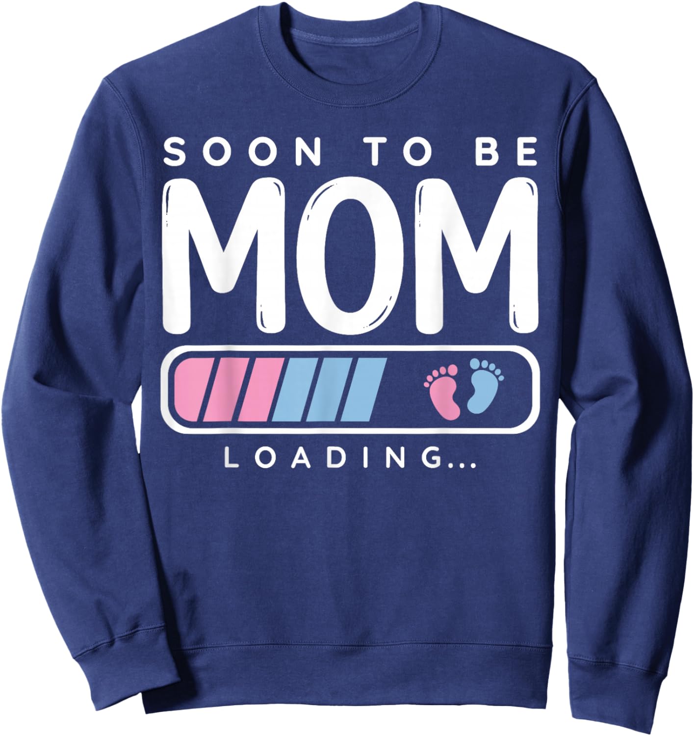Cute Soon to Be Mom Funny New Mom Pregnancy Announcement Sweatshirt - Sweatshirt | Navy