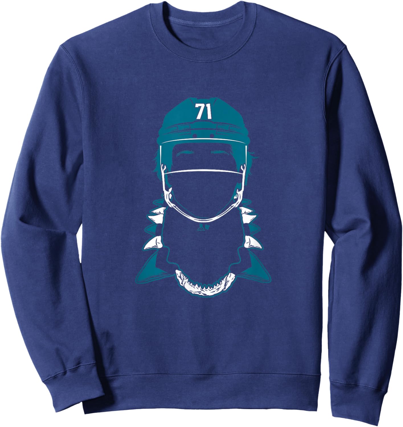 Macklin Celebrini - Tooth Necklace - San Jose Hockey Sweatshirt - Sweatshirt | Navy