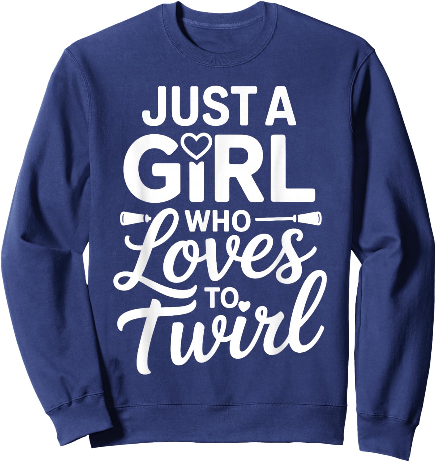 Cool Baton Twirling Art Girls Twirl Baton Twirler Sweatshirt - Sweatshirt | Navy
