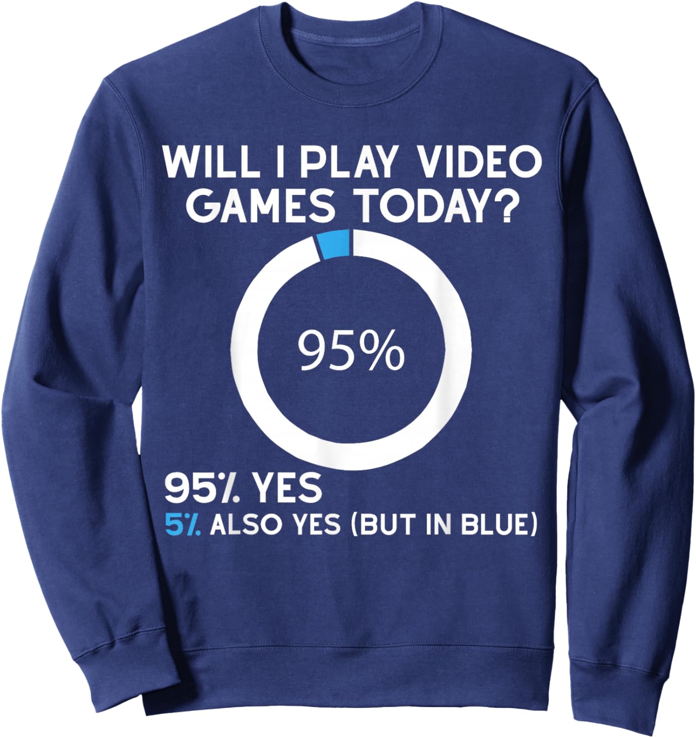 Will I Play Video Games Today Funny Gamer Gaming Sweatshirt - Sweatshirt | Navy
