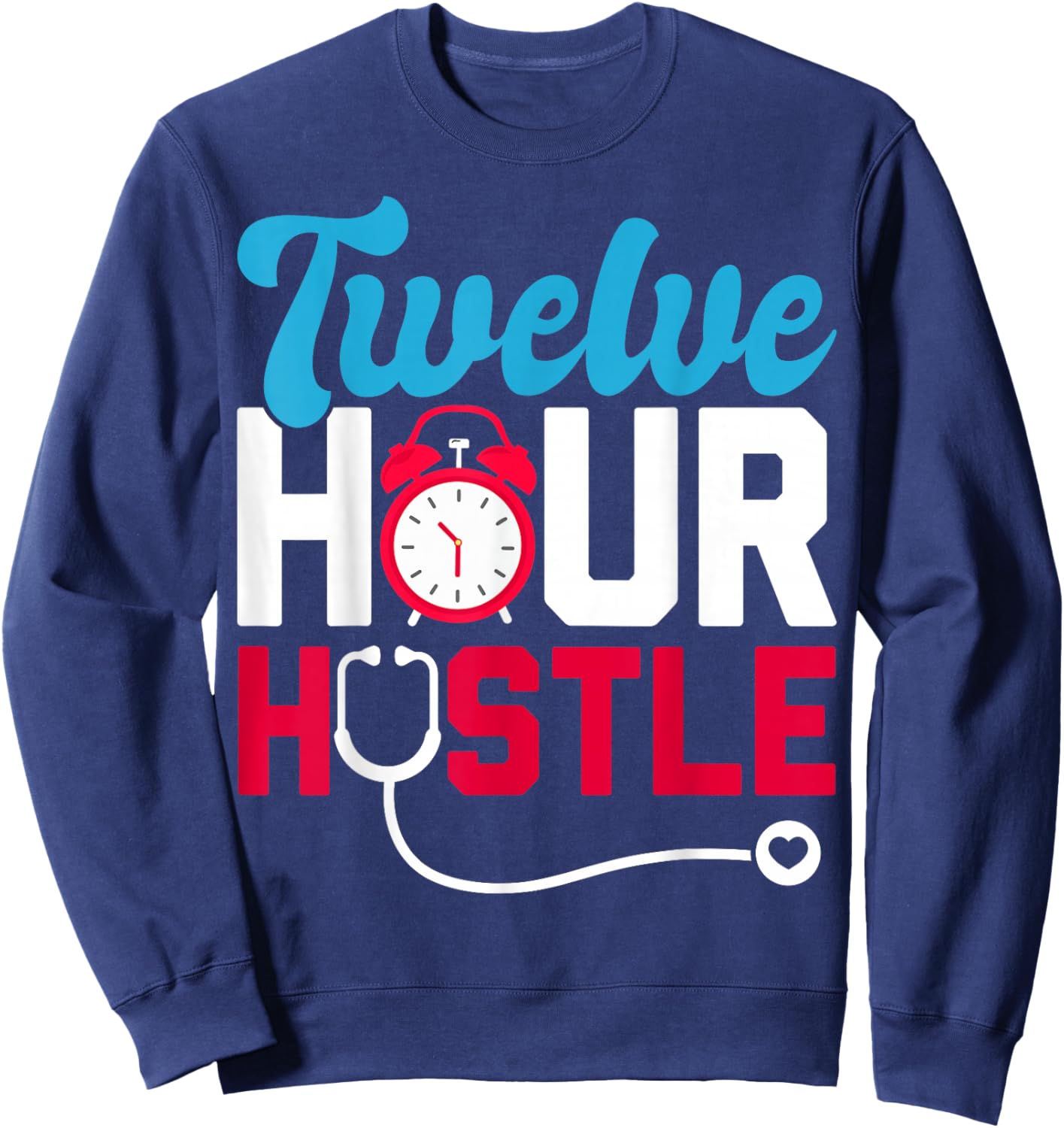 Twelve Hour Hustle Sweatshirt - Sweatshirt | Navy