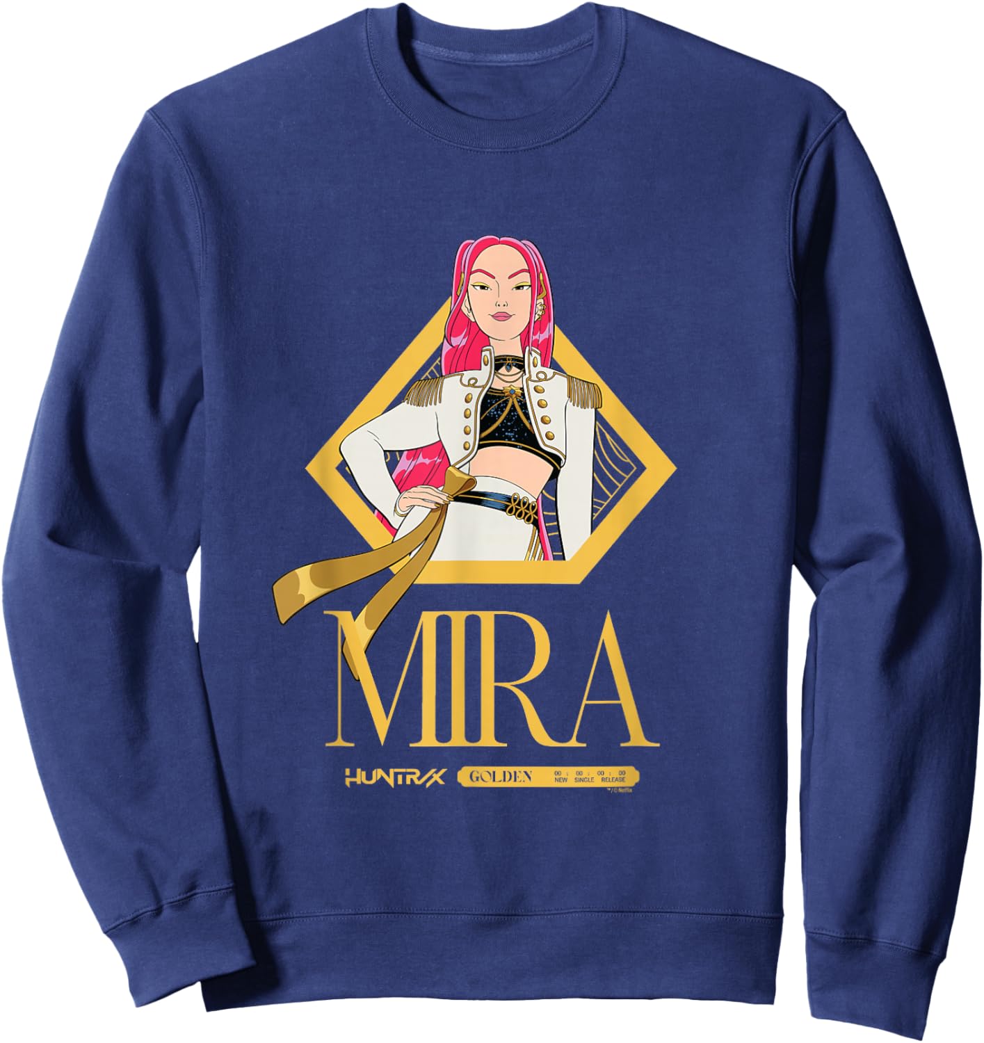 Kpop Demon Hunters Golden Mira Officially Licensed Sweatshirt - Sweatshirt | Navy