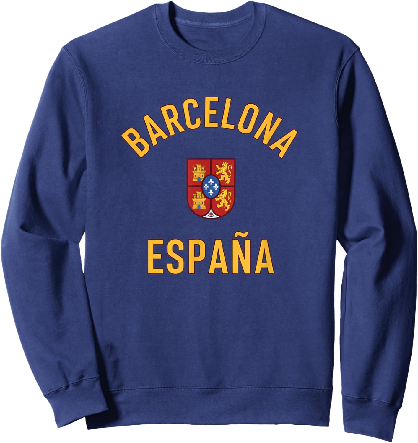 Barcelona Espana Travel Souvenir Spain Spanish Vacation City Sweatshirt - Sweatshirt | Navy