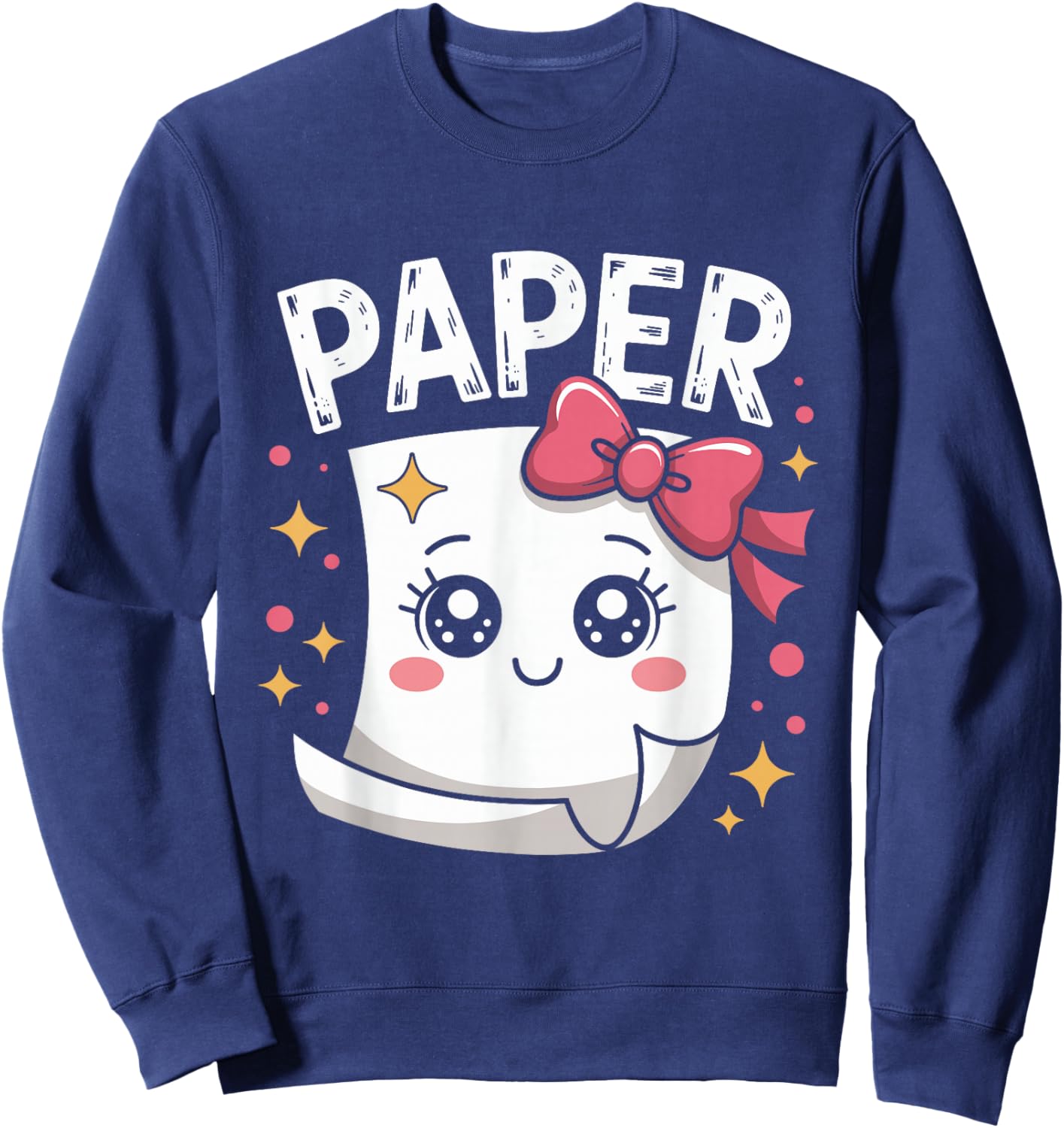 Halloween Paper Scissors Rock Matching Cute Paper Costume Sweatshirt - Sweatshirt | Navy