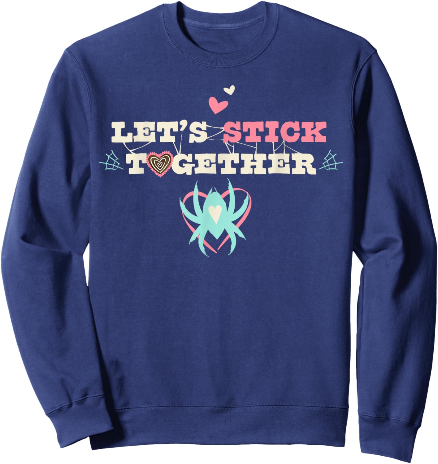 Marvel Ghost-Spider Let's Stick Together Valentine's Day Sweatshirt - Sweatshirt | Navy