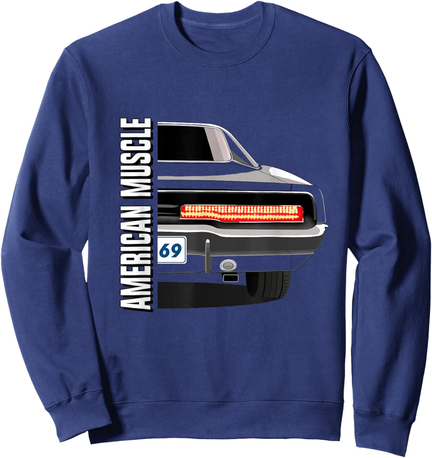 69 Charger Classic Old School American Muscle Car Sweatshirt - Sweatshirt | Navy