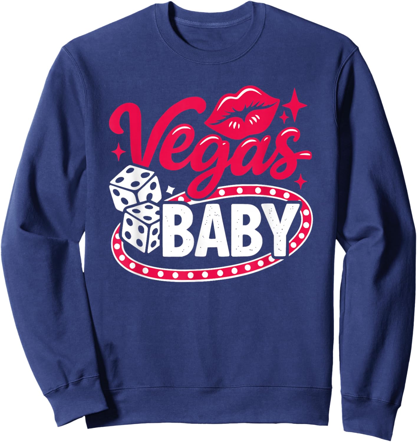 Vegas Baby Retro Las Vegas Girls Trip Matching Sweatshirt - Sweatshirt | Navy