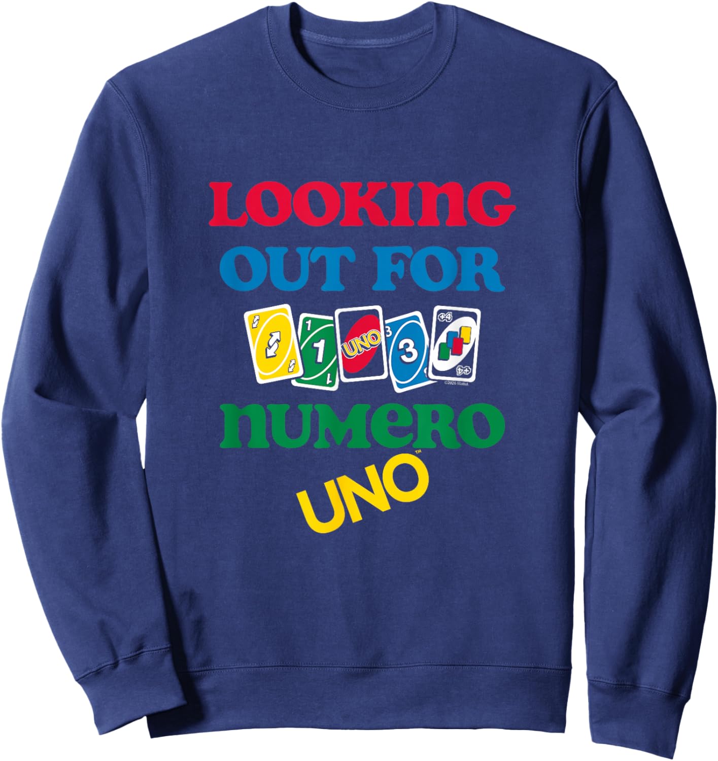 Mattel - UNO - Looking Out for Numero Uno Sweatshirt - Sweatshirt | Navy