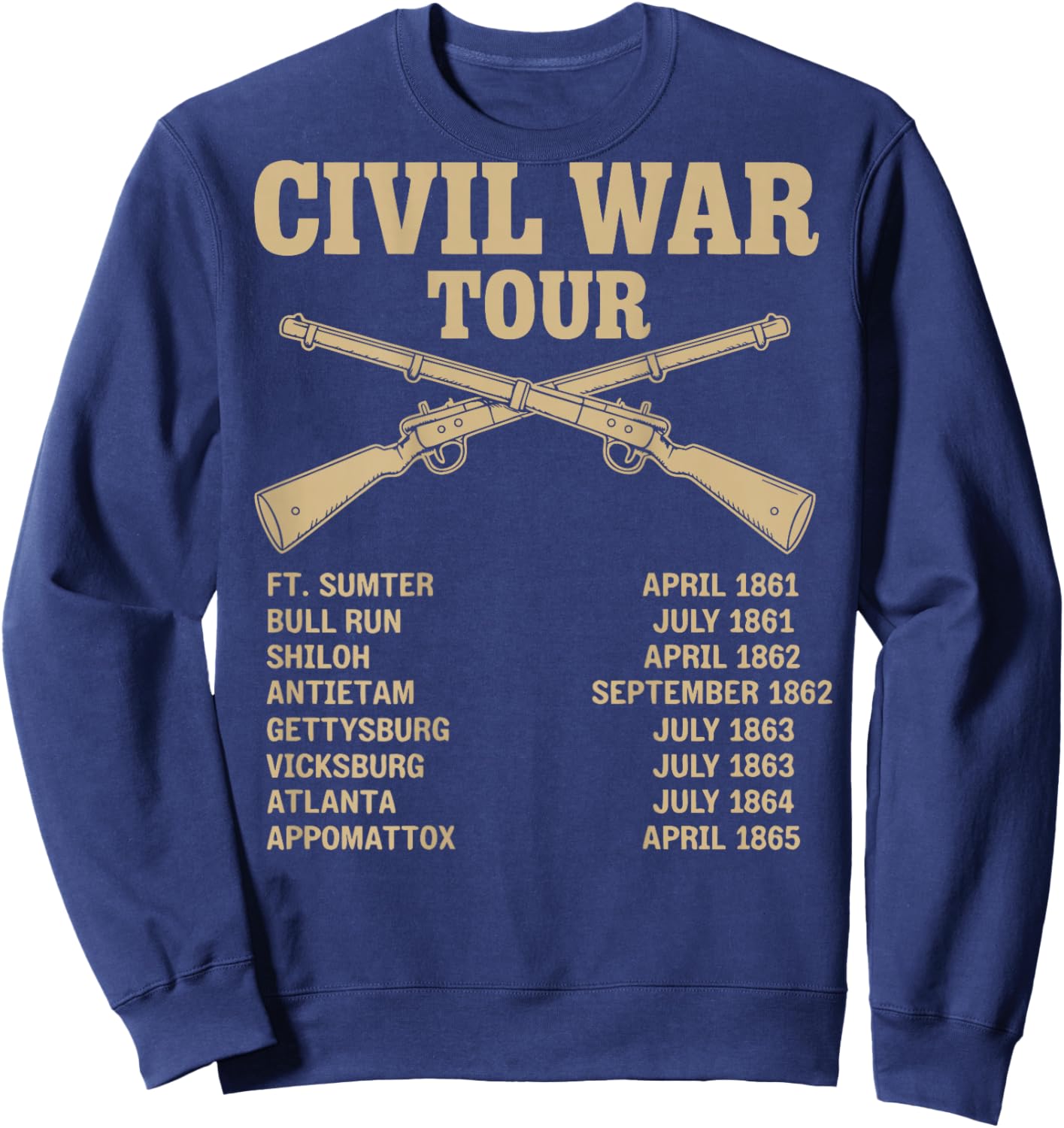 Civil War Reenactor American History Enthusiast Sweatshirt - Sweatshirt | Navy